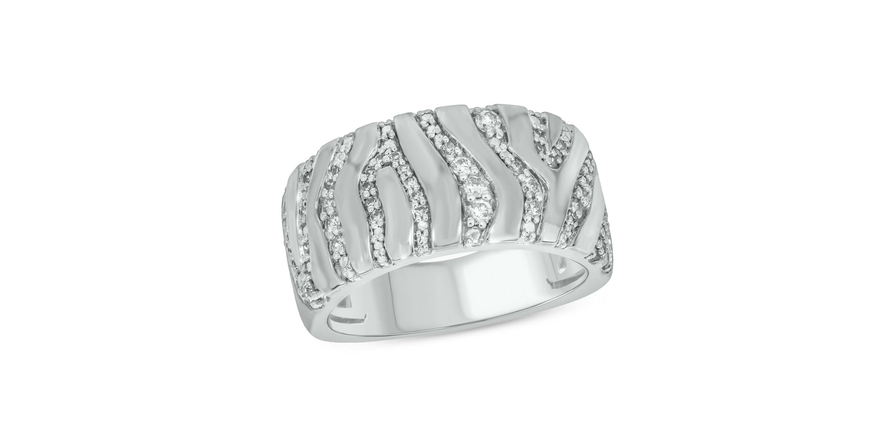 1/3 carat, Diamond Zebra Collection Ring in 14K White Gold