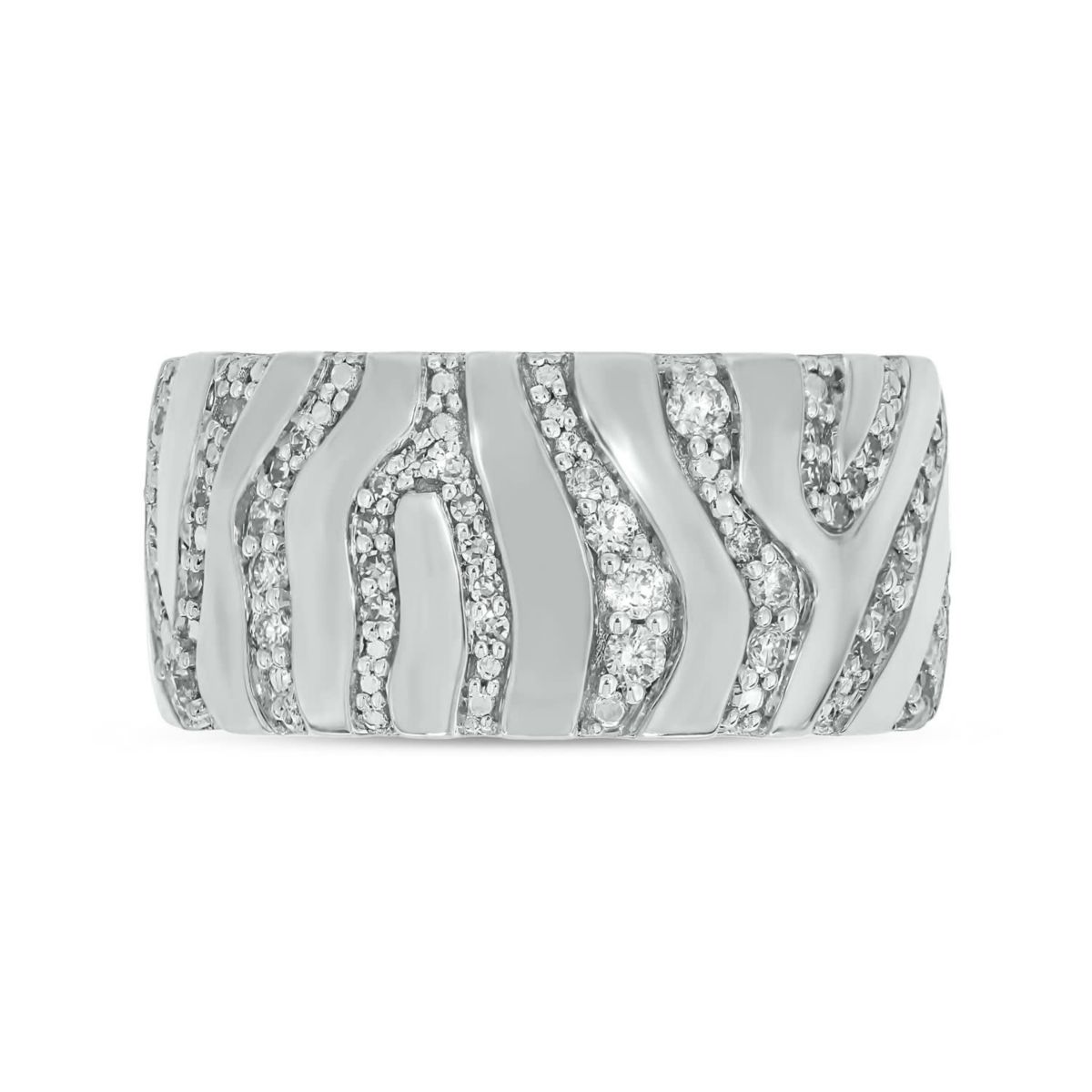 1/3 carat, Diamond Zebra Collection Ring in 14K White Gold