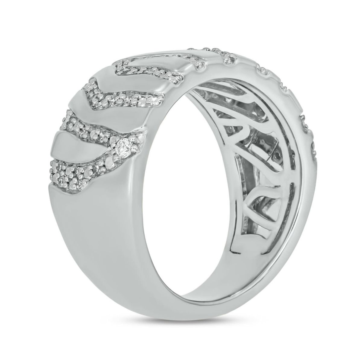 1/3 carat, Diamond Zebra Collection Ring in 14K White Gold