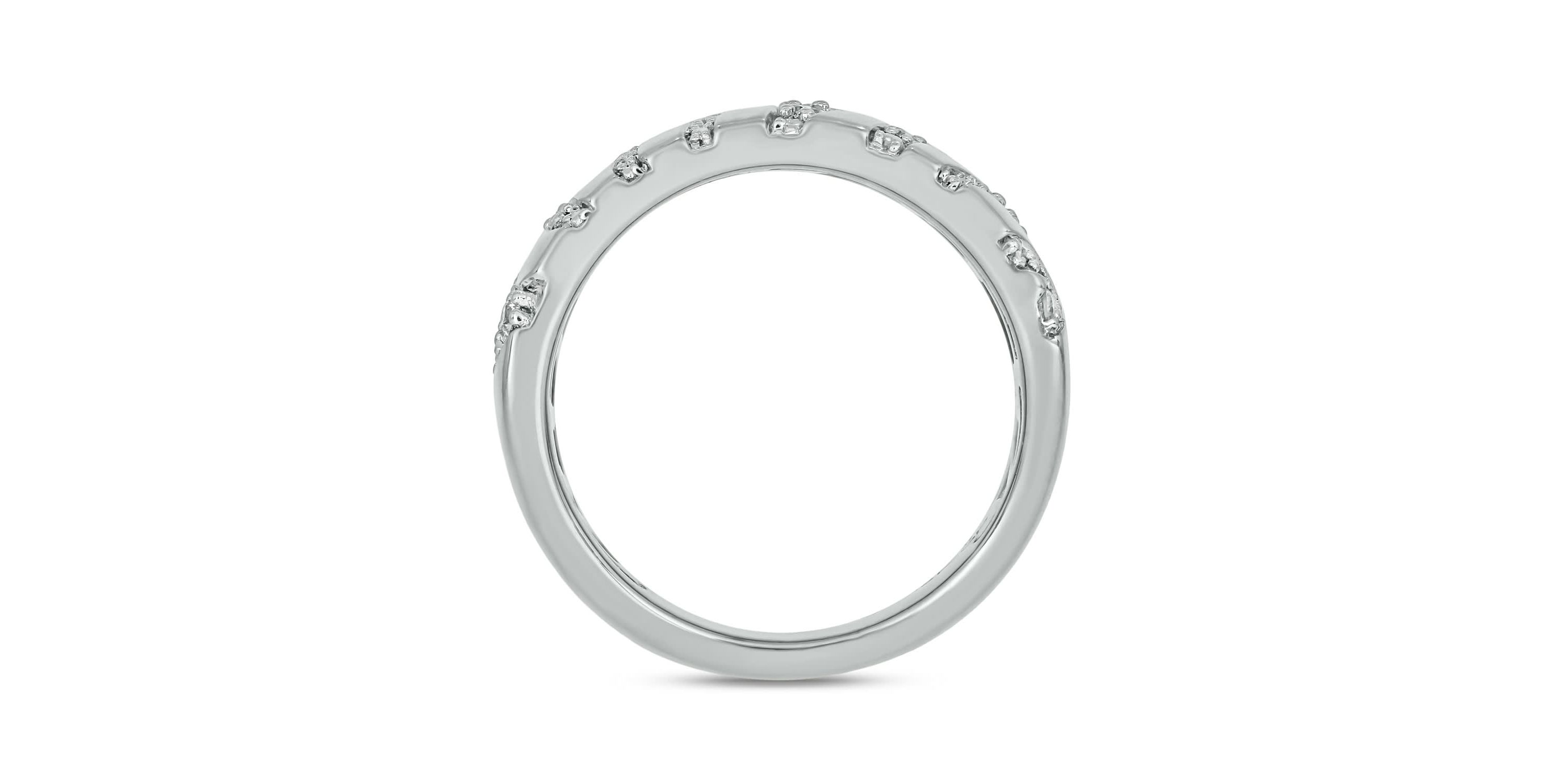1/3 carat, Diamond Zebra Collection Ring in 14K White Gold