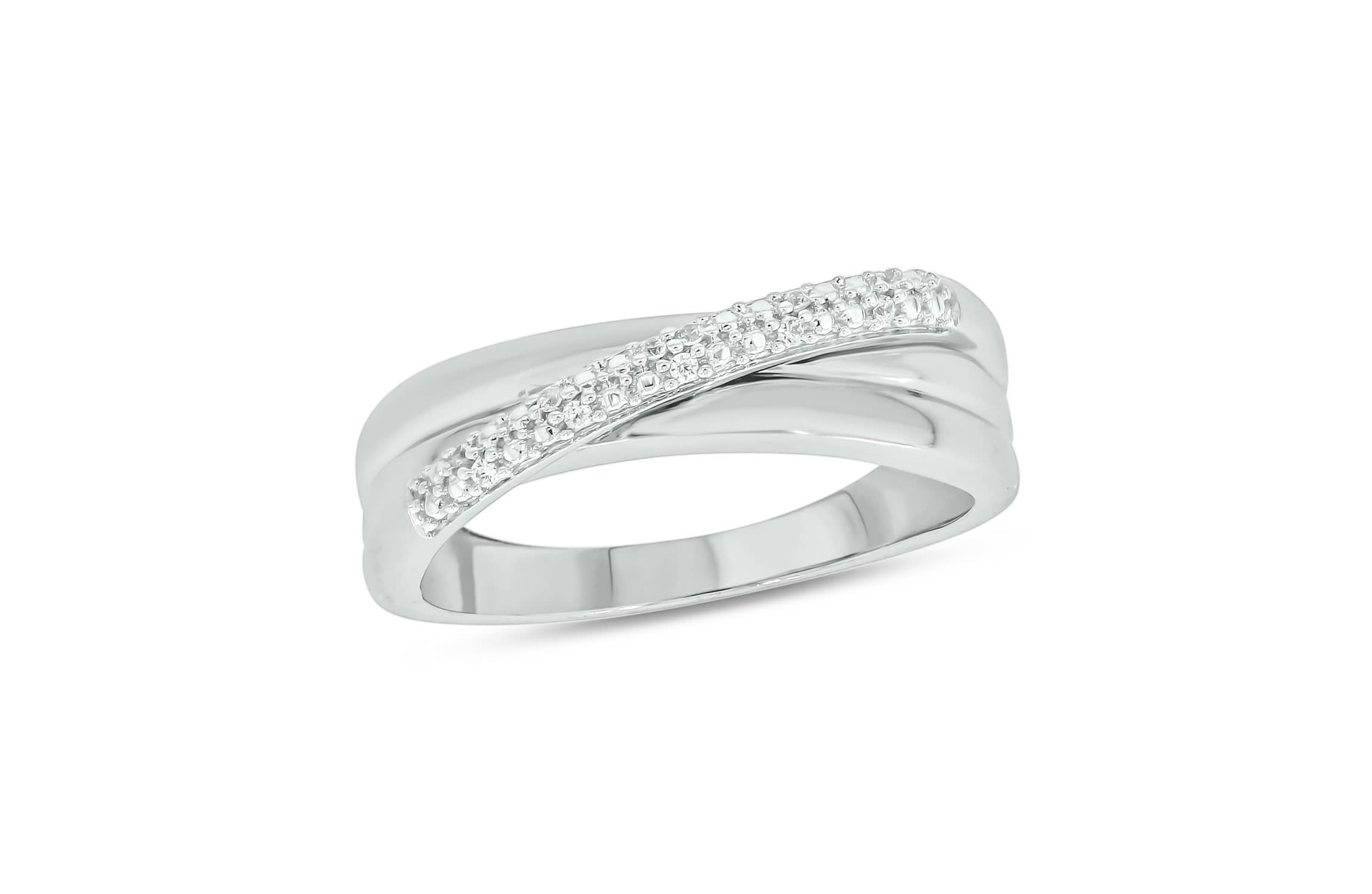 Diamond Accent Over Under Band Ring in 14K Yellow Gold