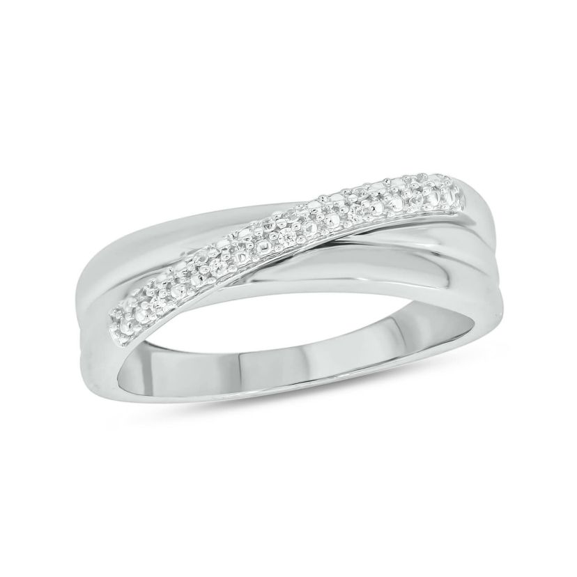 Diamond Accent Over Under Band Ring in 14K Yellow Gold