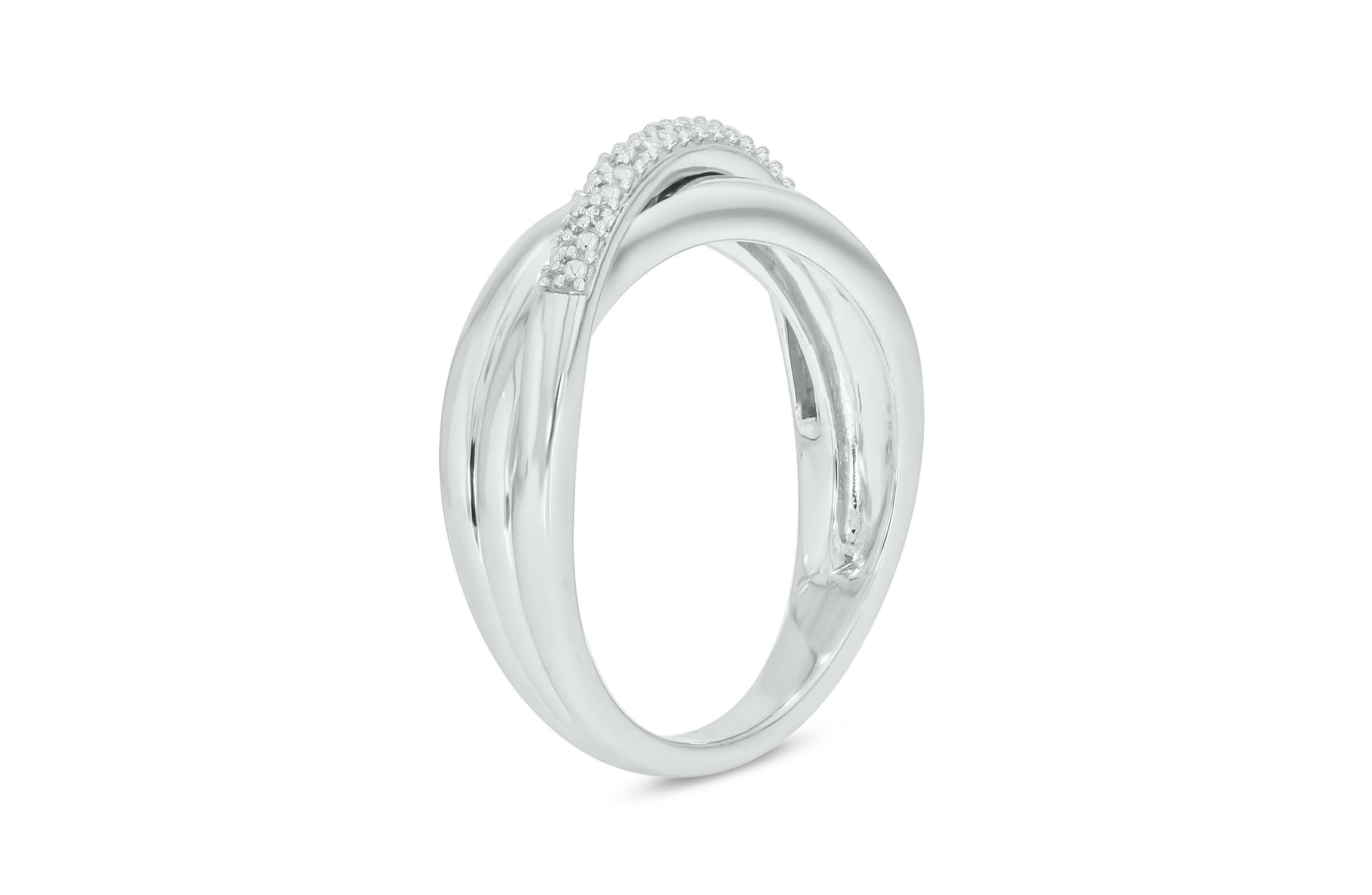 Diamond Accent Over Under Band Ring in 14K Yellow Gold