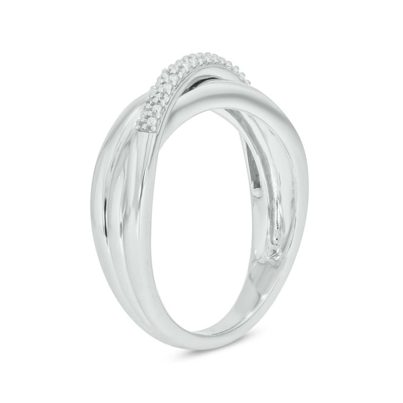 Diamond Accent Over Under Band Ring in 14K Yellow Gold
