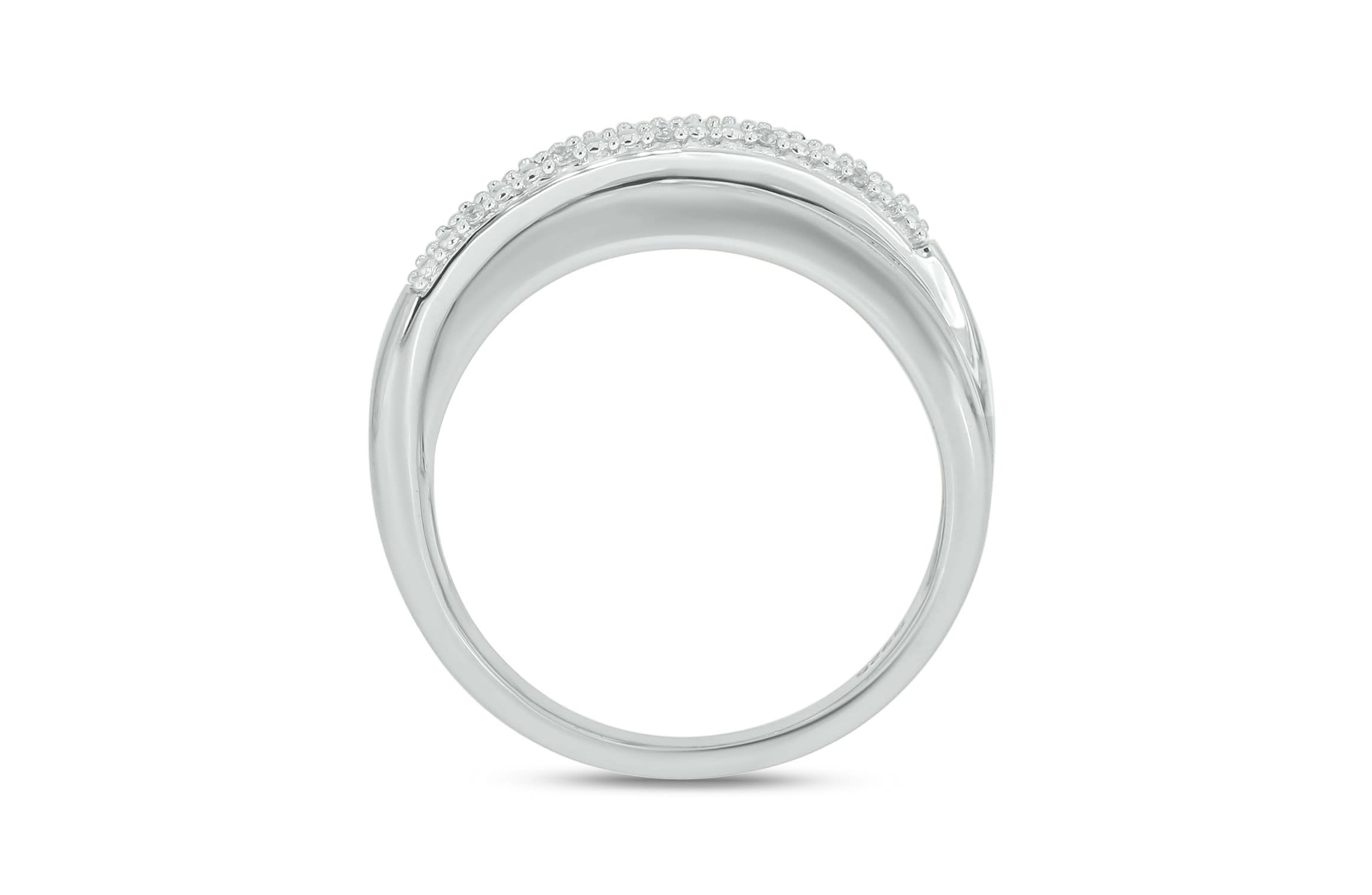 Diamond Accent Over Under Band Ring in 14K Yellow Gold