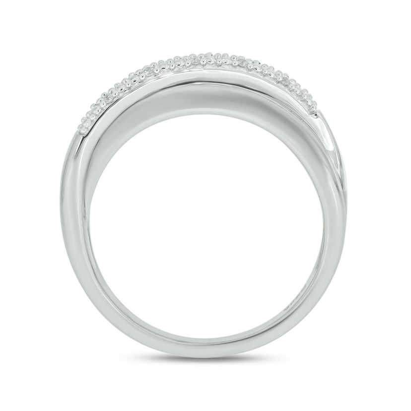 Diamond Accent Over Under Band Ring in 14K Yellow Gold