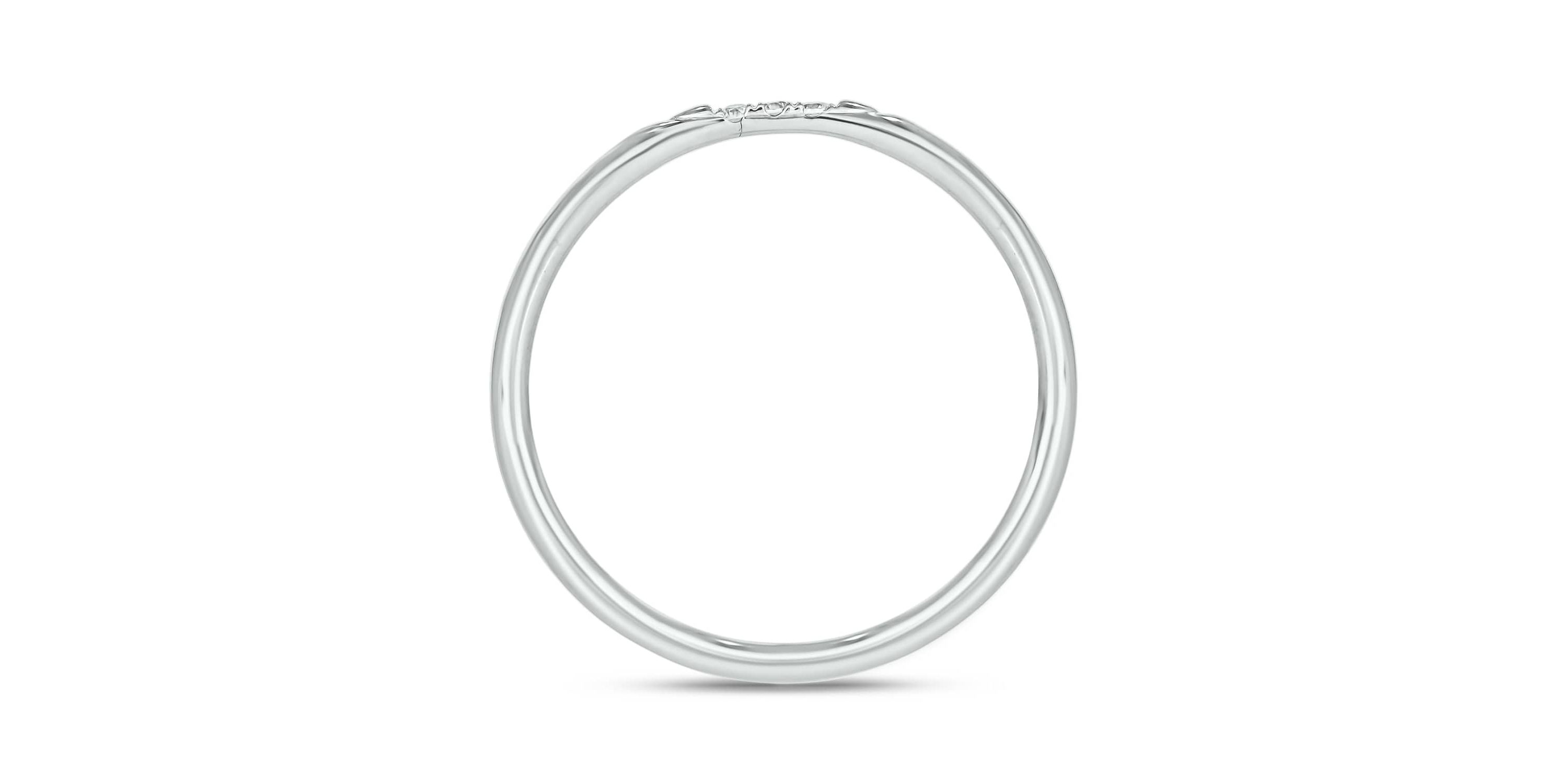 Diamond Accent 3 Stone,Stack Anniversary Band in 14K White Gold