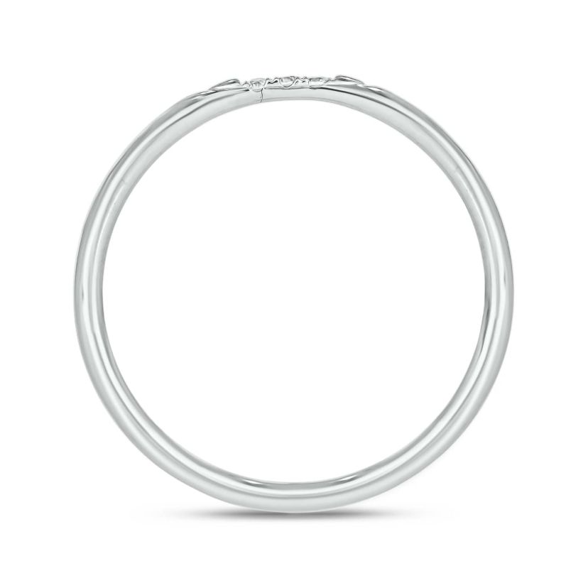 Diamond Accent 3 Stone,Stack Anniversary Band in 14K White Gold