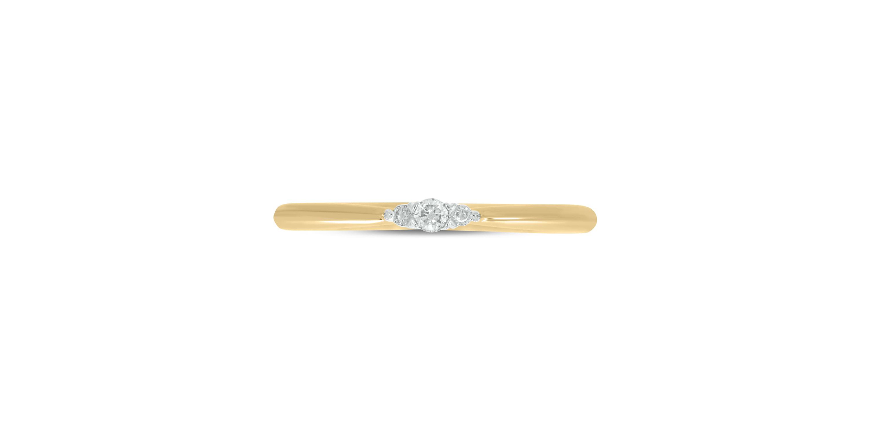 Diamond Accent 3 Stone Anniversary Band in 14K White Gold