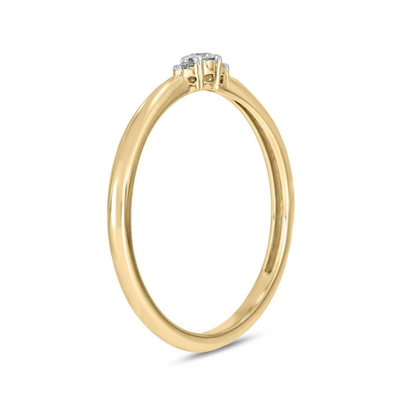 Diamond Accent 3 Stone Anniversary Band in 14K White Gold