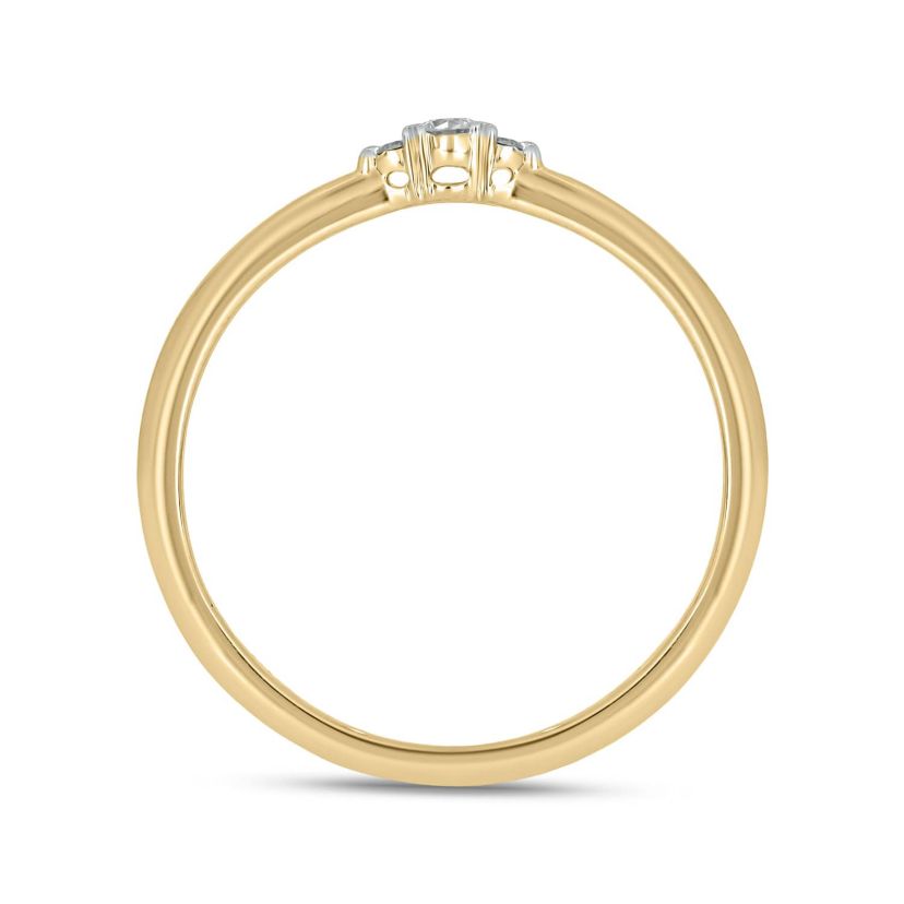 Diamond Accent 3 Stone Anniversary Band in 14K White Gold