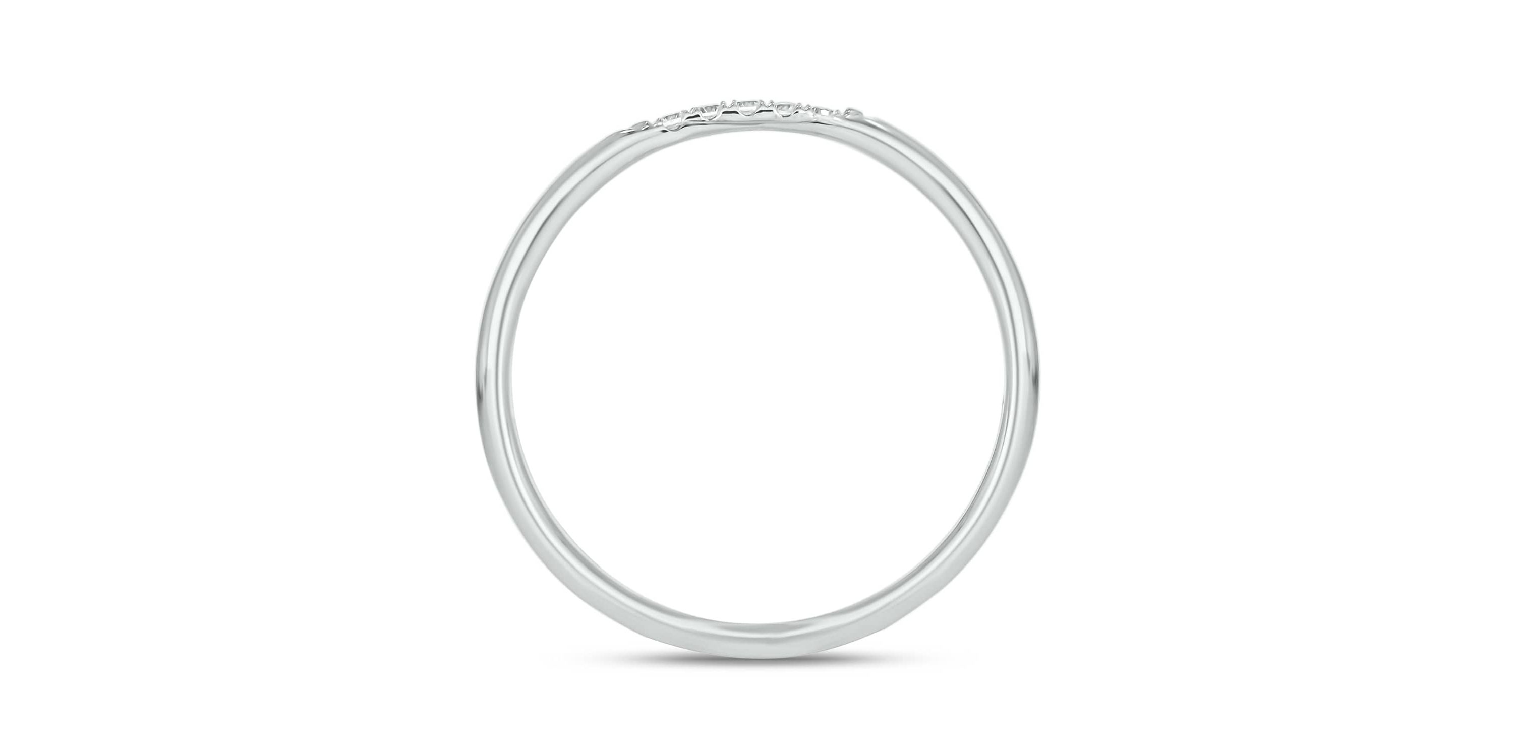 Diamond Accent 5 Stone,Stack Anniversary Band in 14K White Gold