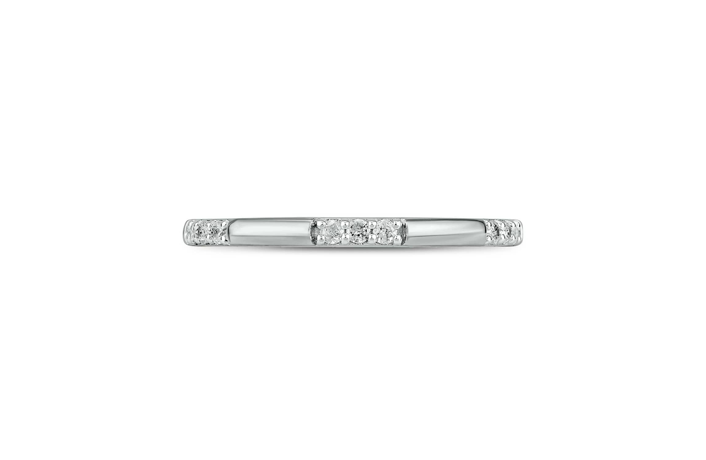 1/10 carat, Diamond Stack Band Ring in 14K Yellow Gold