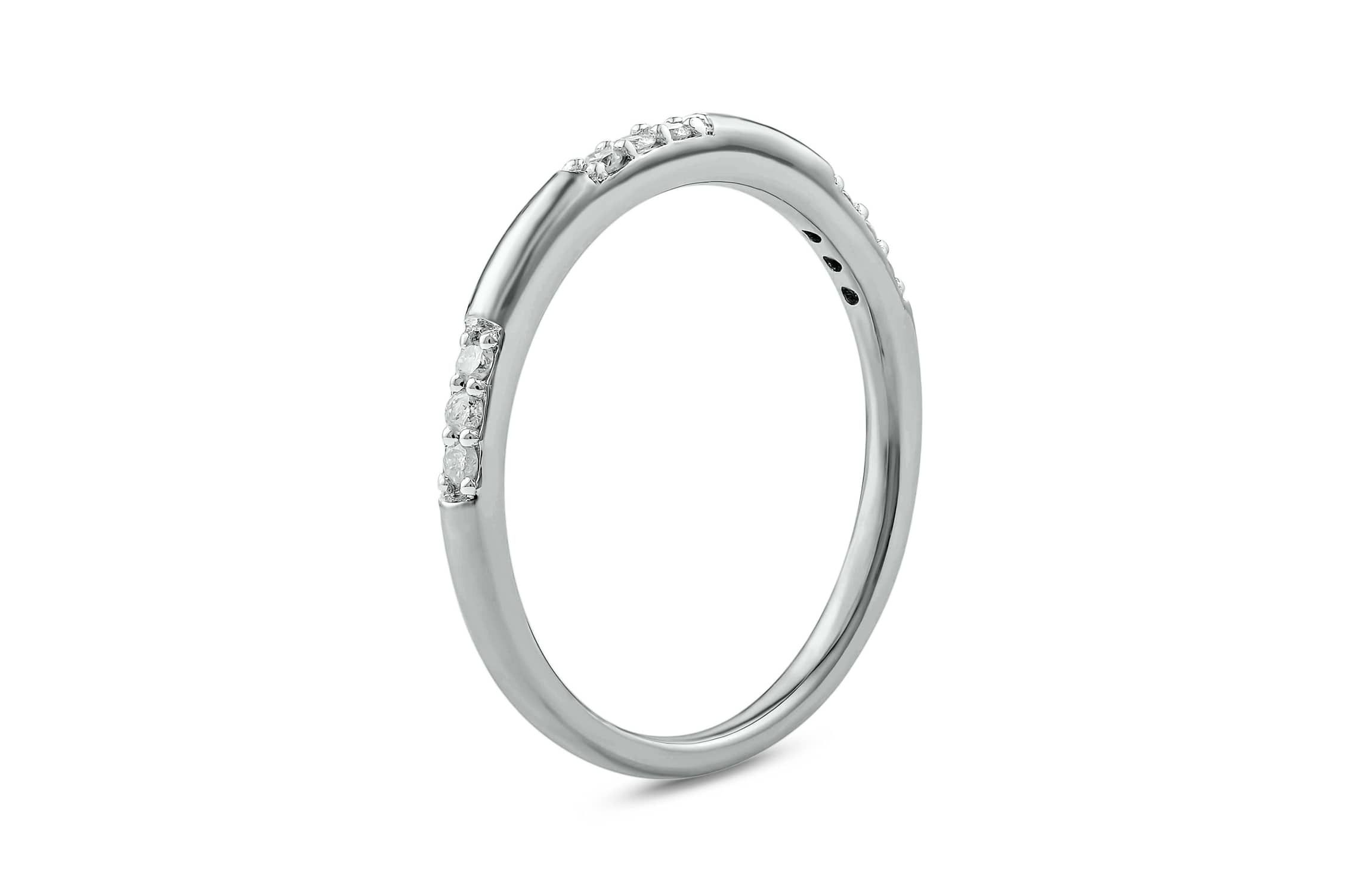 1/10 carat, Diamond Stack Band Ring in 14K Yellow Gold
