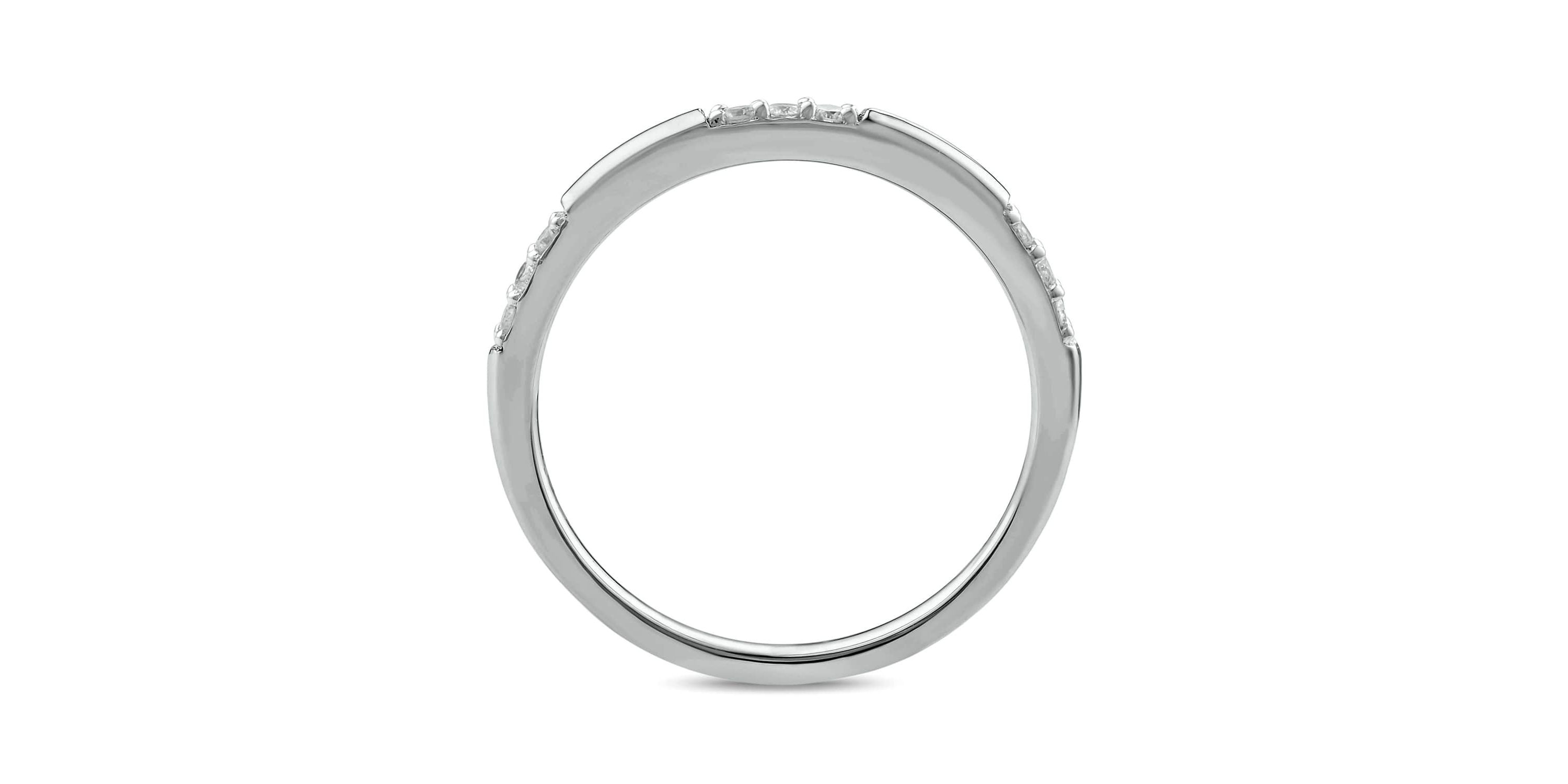 1/10 carat, Diamond Stack Band Ring in 14K White Gold