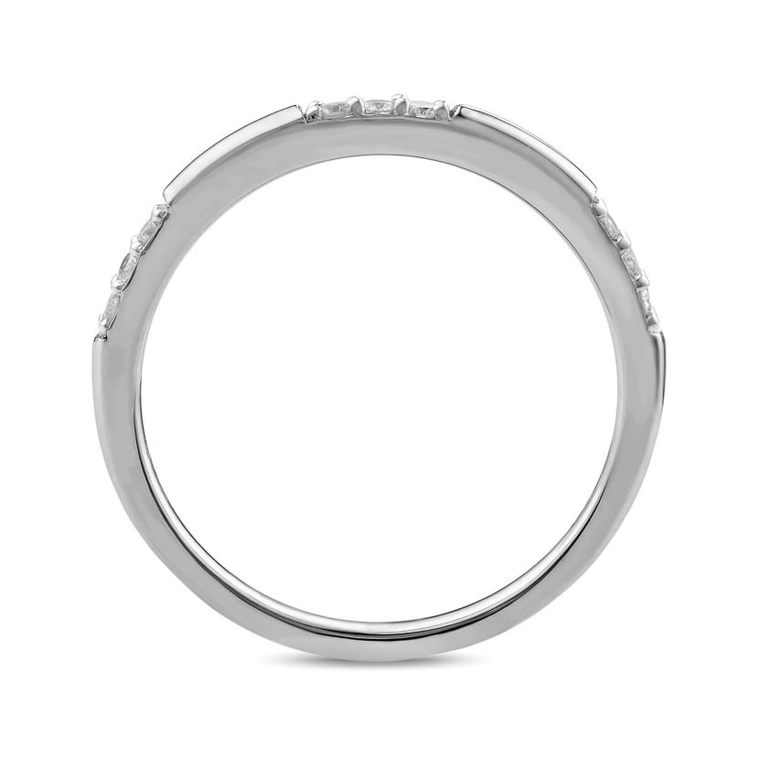 1/10 carat, Diamond Stack Band Ring in 14K White Gold