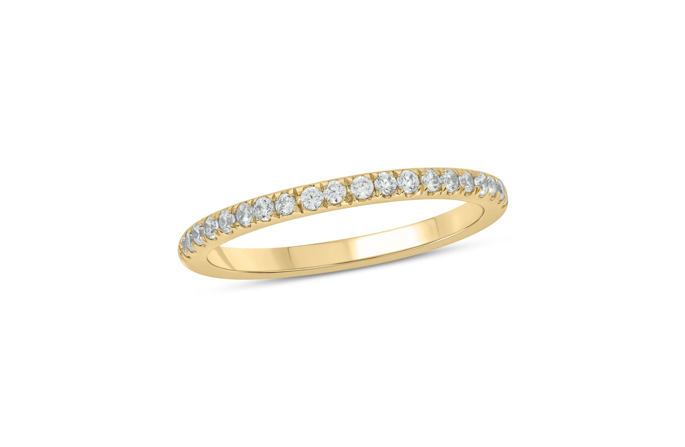 1/4 carat, Diamond Half Eternity Band Ring in 14K White Gold
