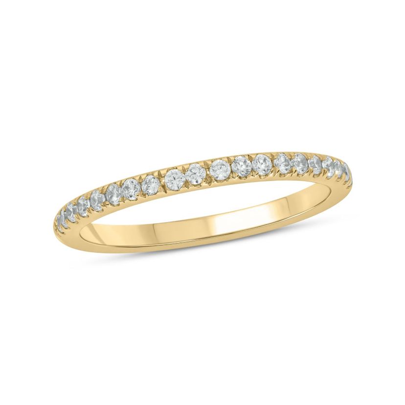 1/4 carat, Diamond Half Eternity Band Ring in 14K White Gold