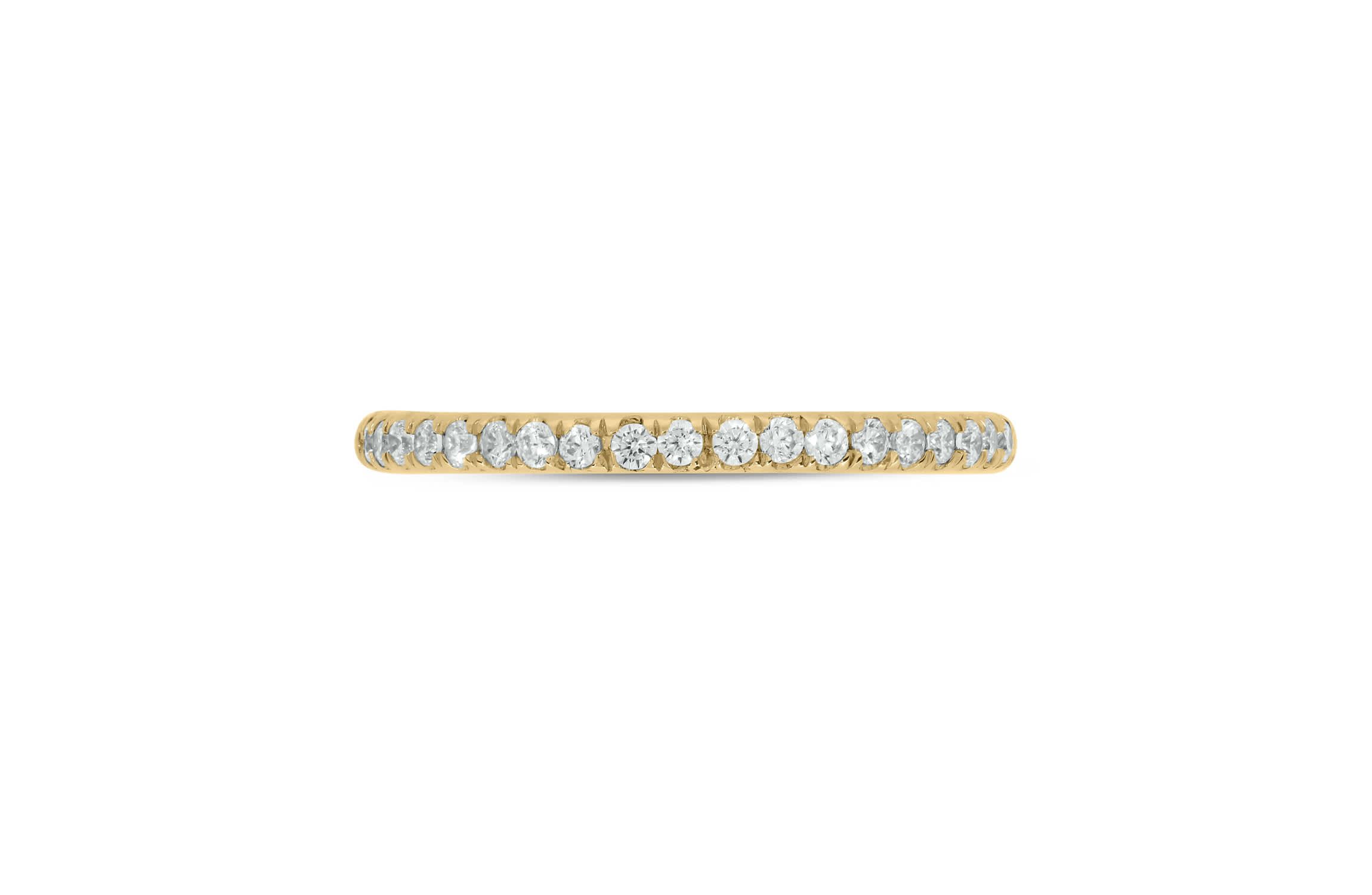 1/4 carat, Diamond Half Eternity Band Ring in 14K White Gold