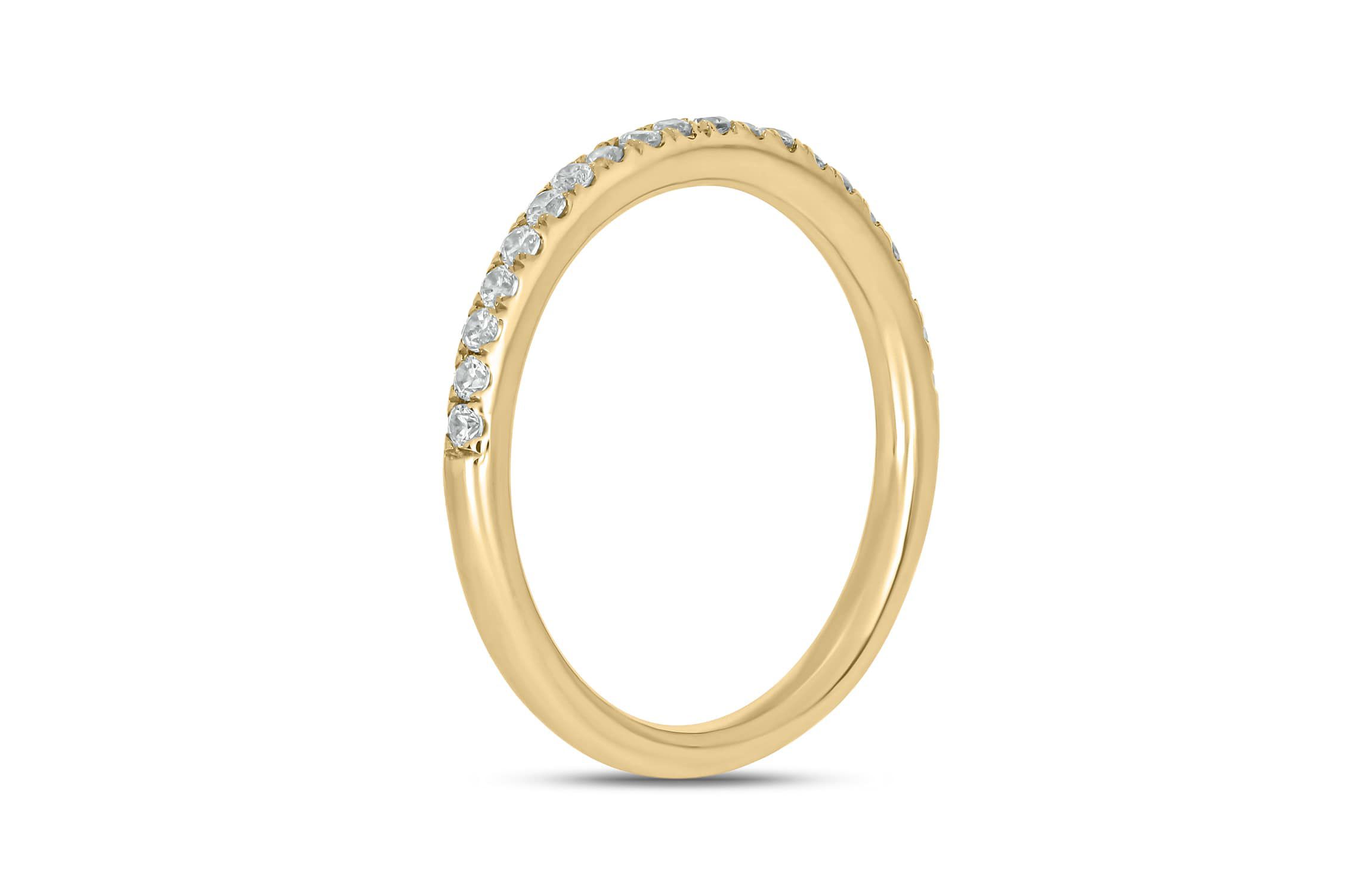 1/4 carat, Diamond Half Eternity Band Ring in 14K White Gold