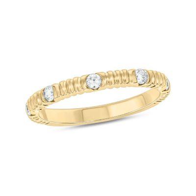 Belk & Co 1/5 Carat, Diamonds Spaced Ring in 14K Yellow Gold, 9