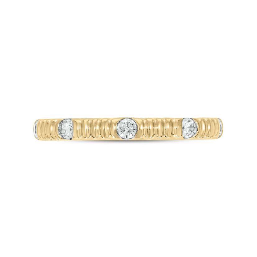 1/5 Carat, Diamonds Spaced Ring in 14K White Gold
