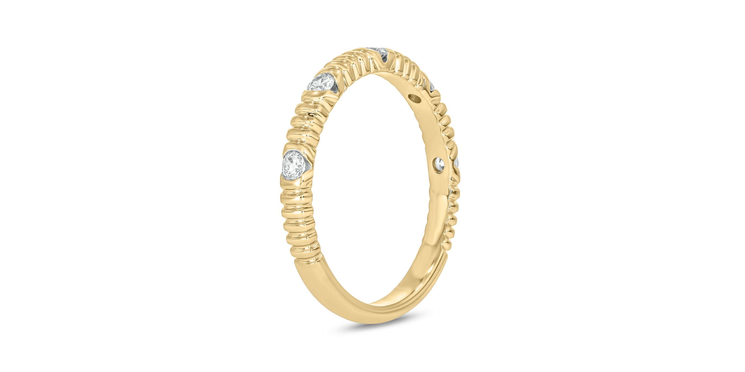 1/5 Carat, Diamonds Spaced Ring in 14K White Gold
