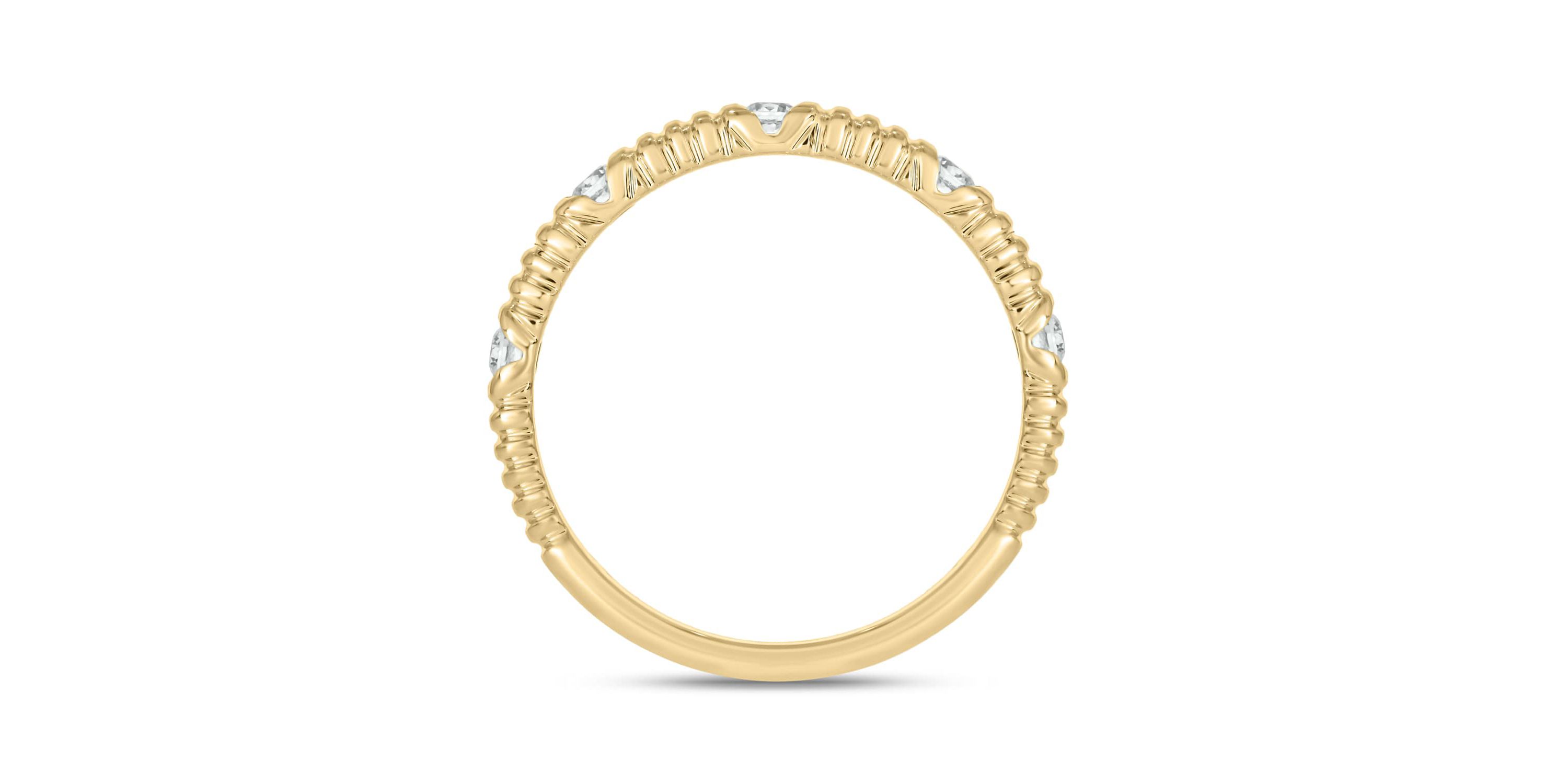 1/5 Carat, Diamonds Spaced Ring in 14K White Gold