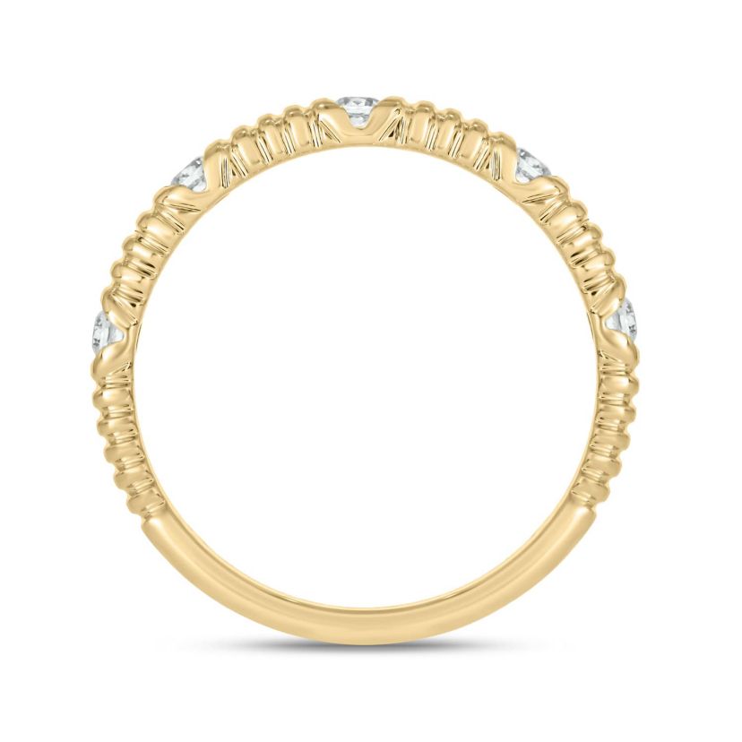 1/5 Carat, Diamonds Spaced Ring in 14K White Gold