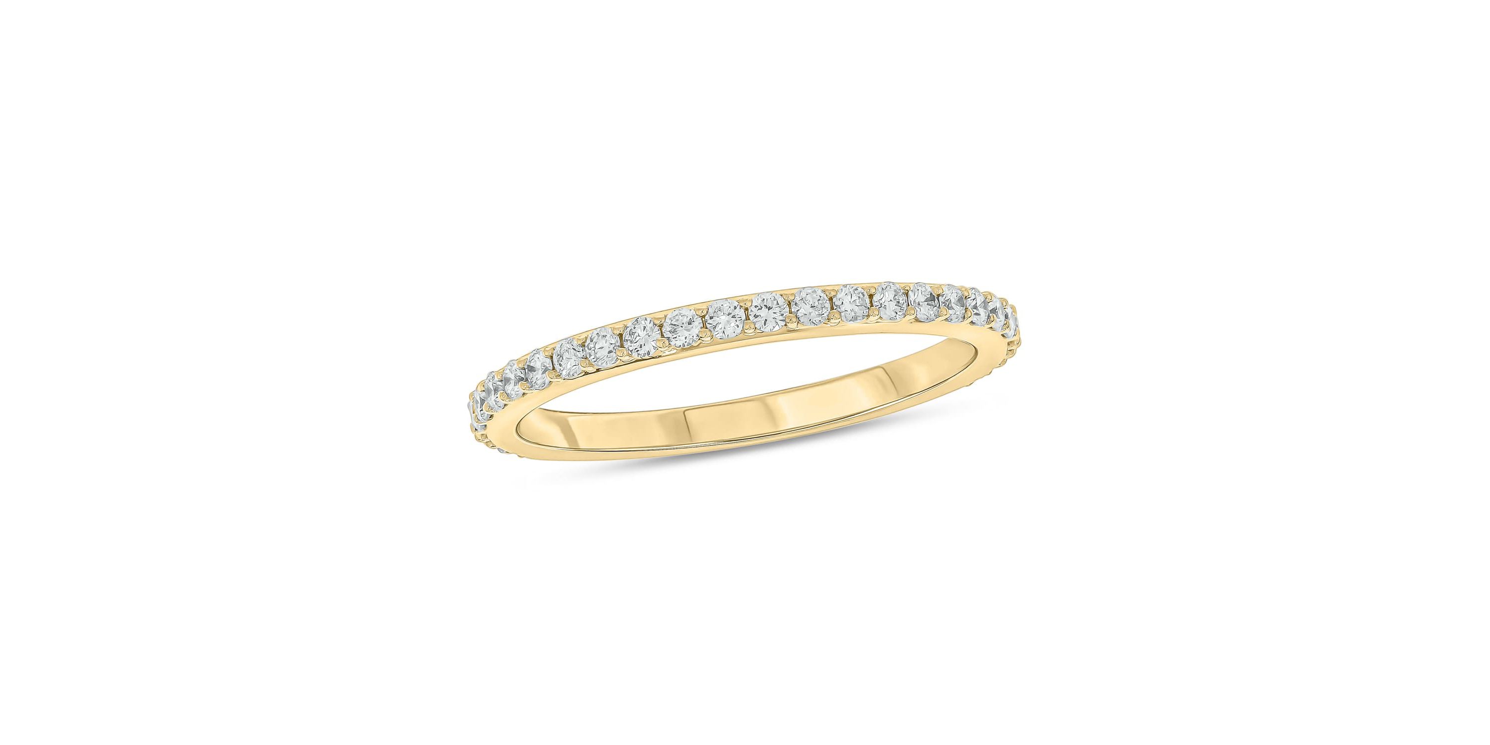 3/8 Carat, Diamonds Anniversary Ring in 14K White Gold