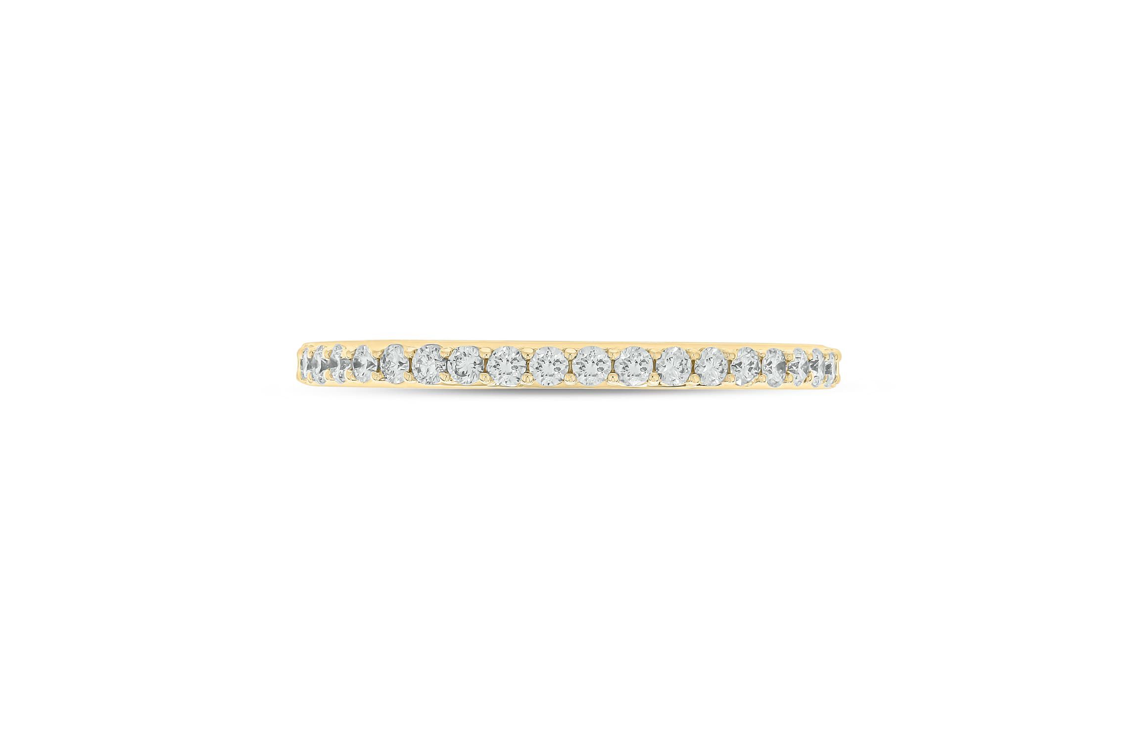 3/8 Carat, Diamonds Anniversary Ring in 14K White Gold