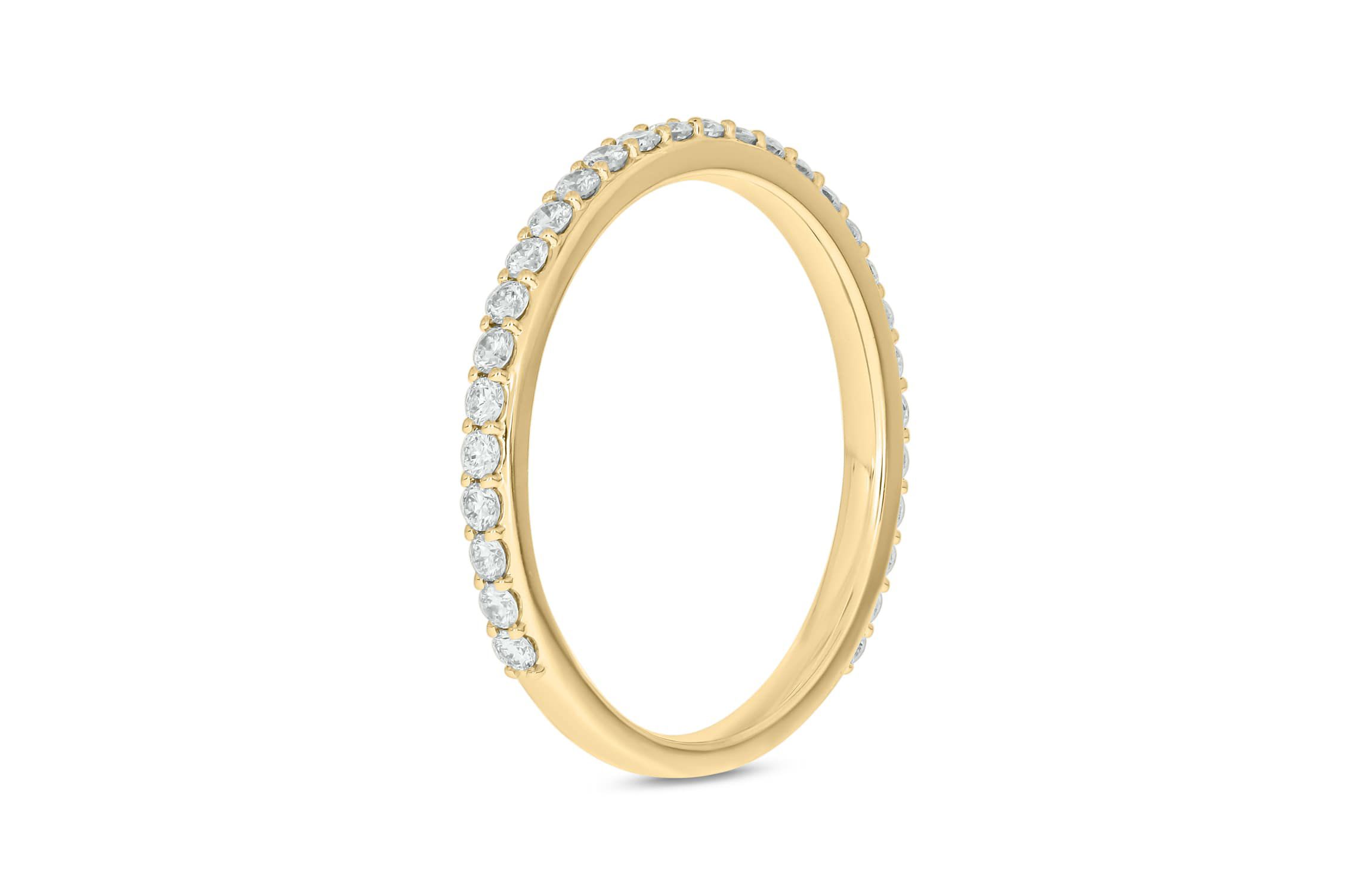 3/8 Carat, Diamonds Anniversary Ring in 14K White Gold