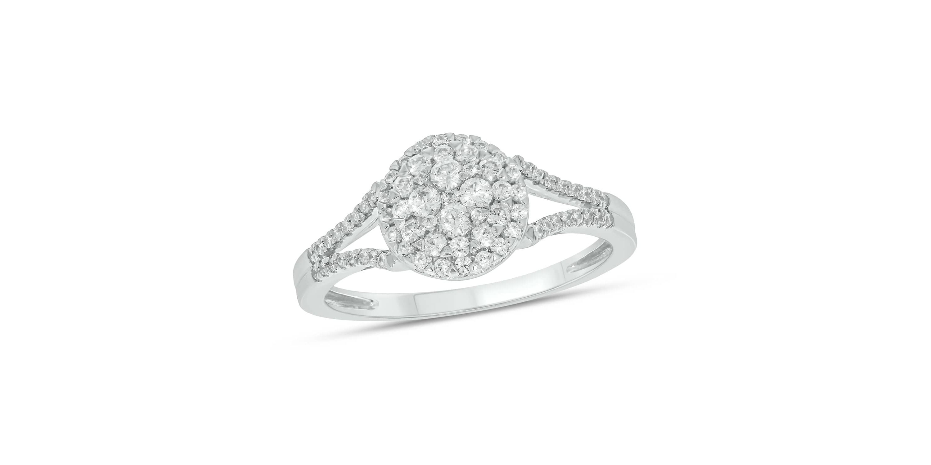 1/2 Carat, Diamonds Shining Bright With Elegance And Grace Ring in 14K White Gold