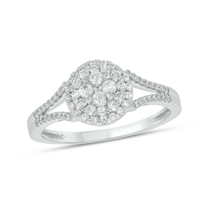 1/2 Carat, Diamonds Shining Bright With Elegance And Grace Ring in 14K White Gold