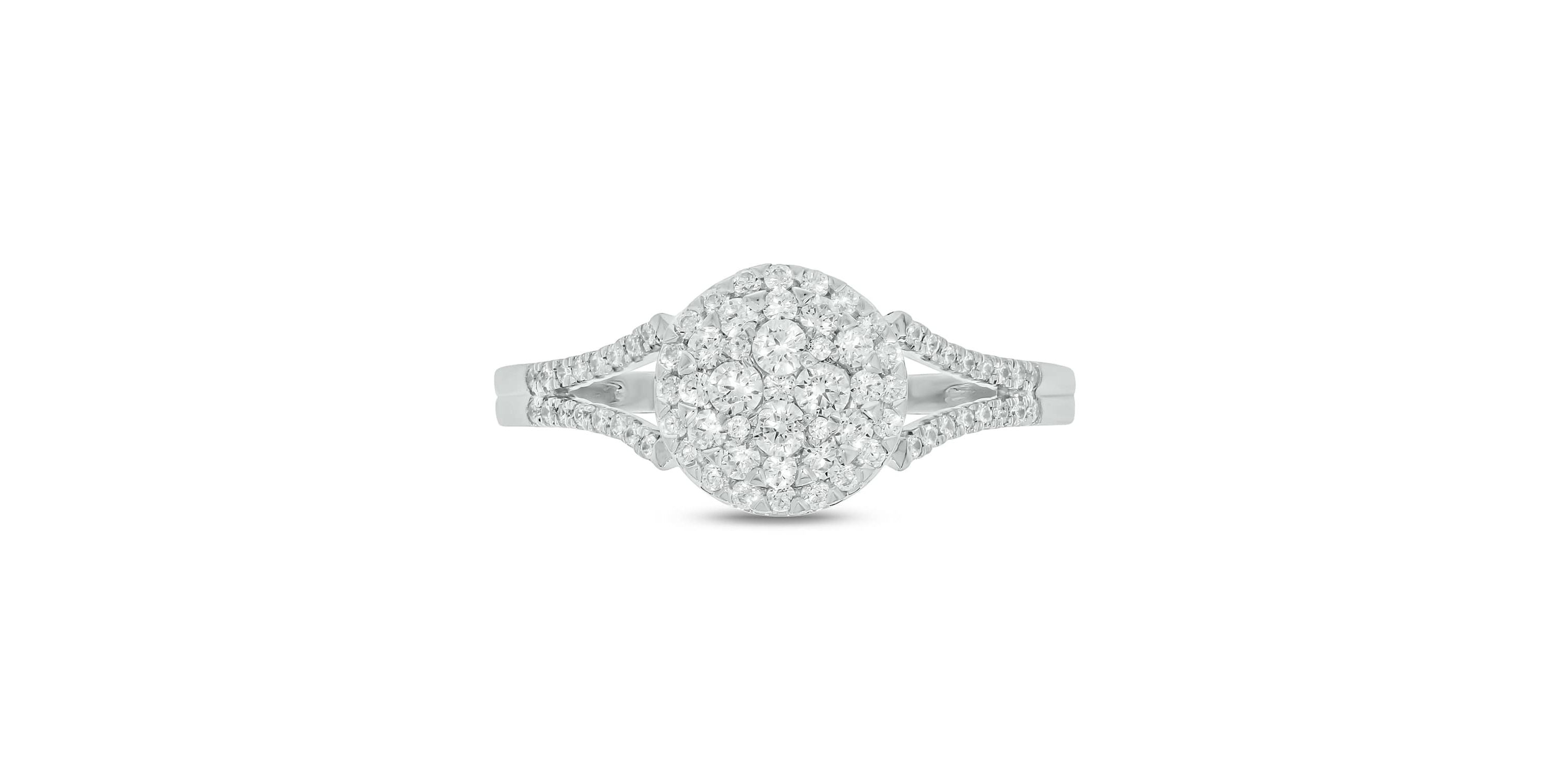 1/2 Carat, Diamonds Shining Bright With Elegance And Grace Ring in 14K White Gold