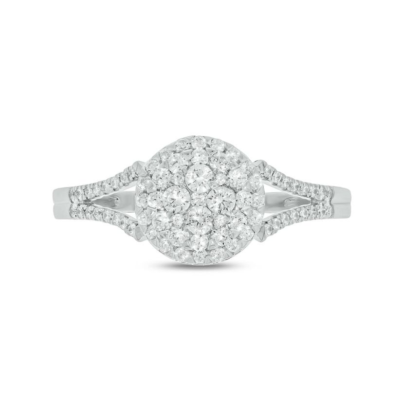 1/2 Carat, Diamonds Shining Bright With Elegance And Grace Ring in 14K White Gold