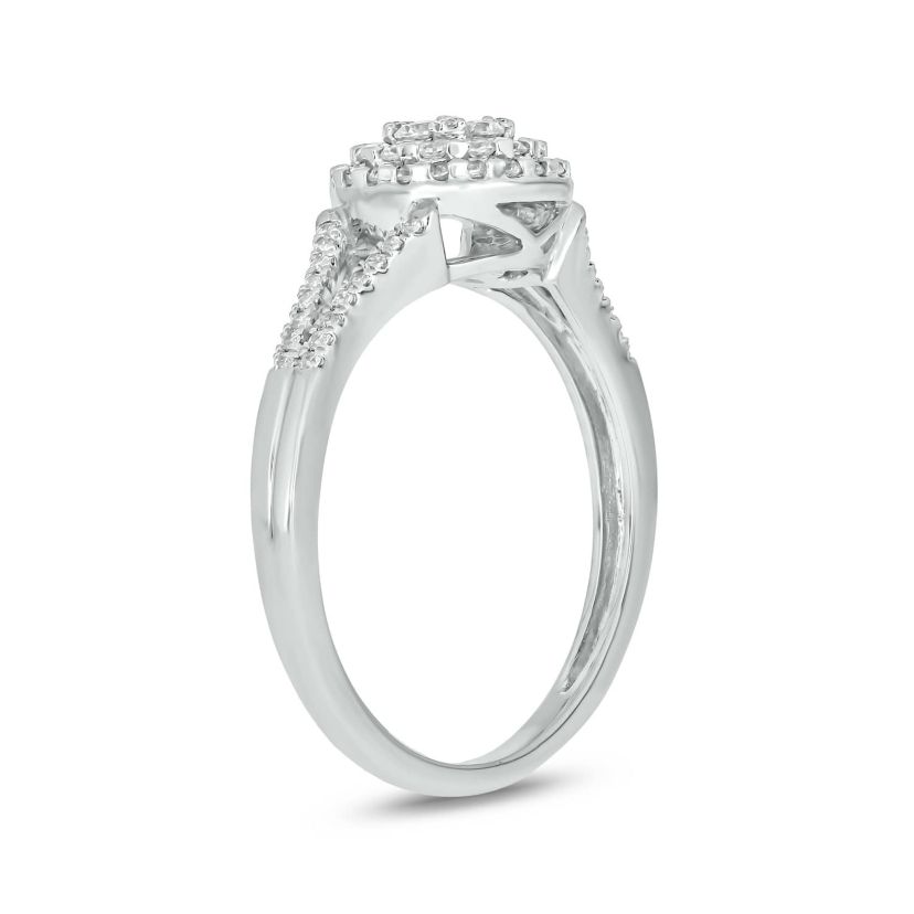 1/2 Carat, Diamonds Shining Bright With Elegance And Grace Ring in 14K White Gold