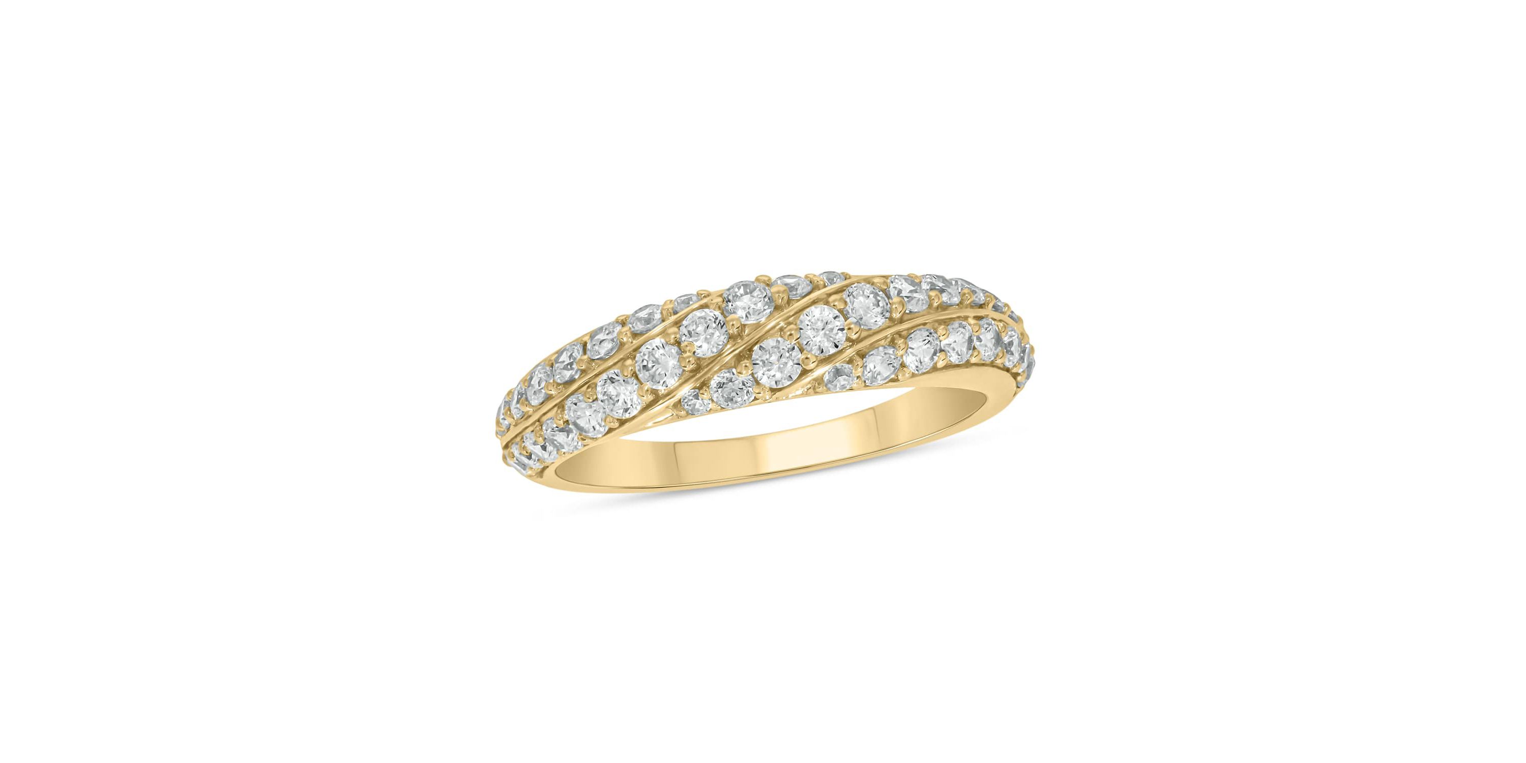 7/8 Carat, Diamonds Elegant Anniversary Ring in 14K White Gold
