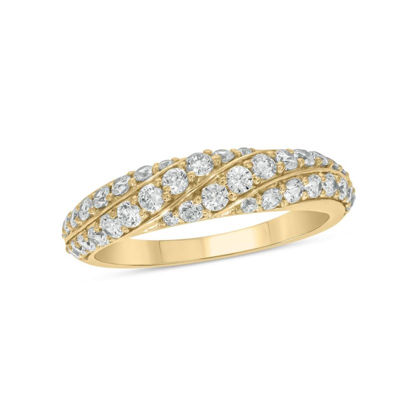 7/8 Carat, Diamonds Elegant Anniversary Ring in 14K White Gold