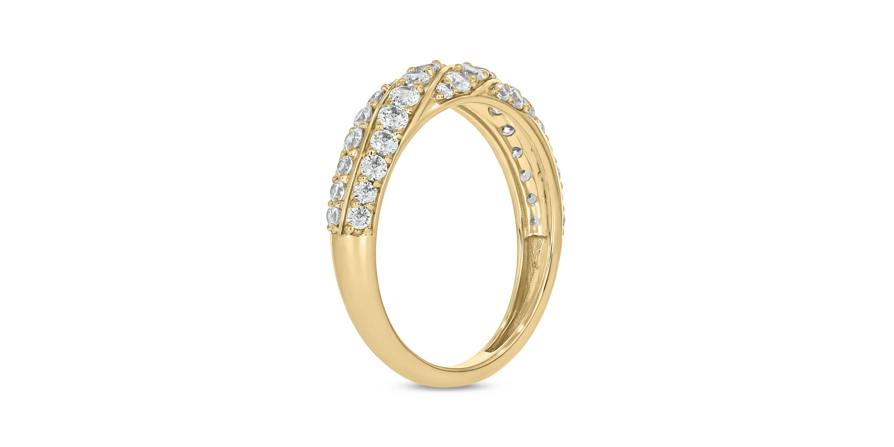 7/8 Carat, Diamonds Elegant Anniversary Ring in 14K White Gold