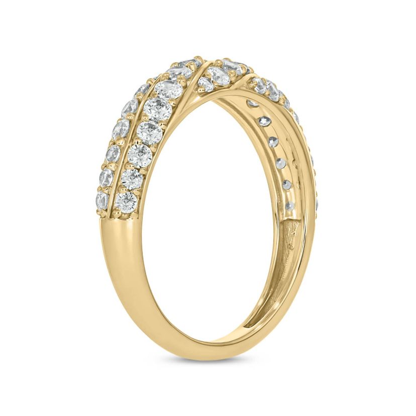 7/8 Carat, Diamonds Elegant Anniversary Ring in 14K White Gold