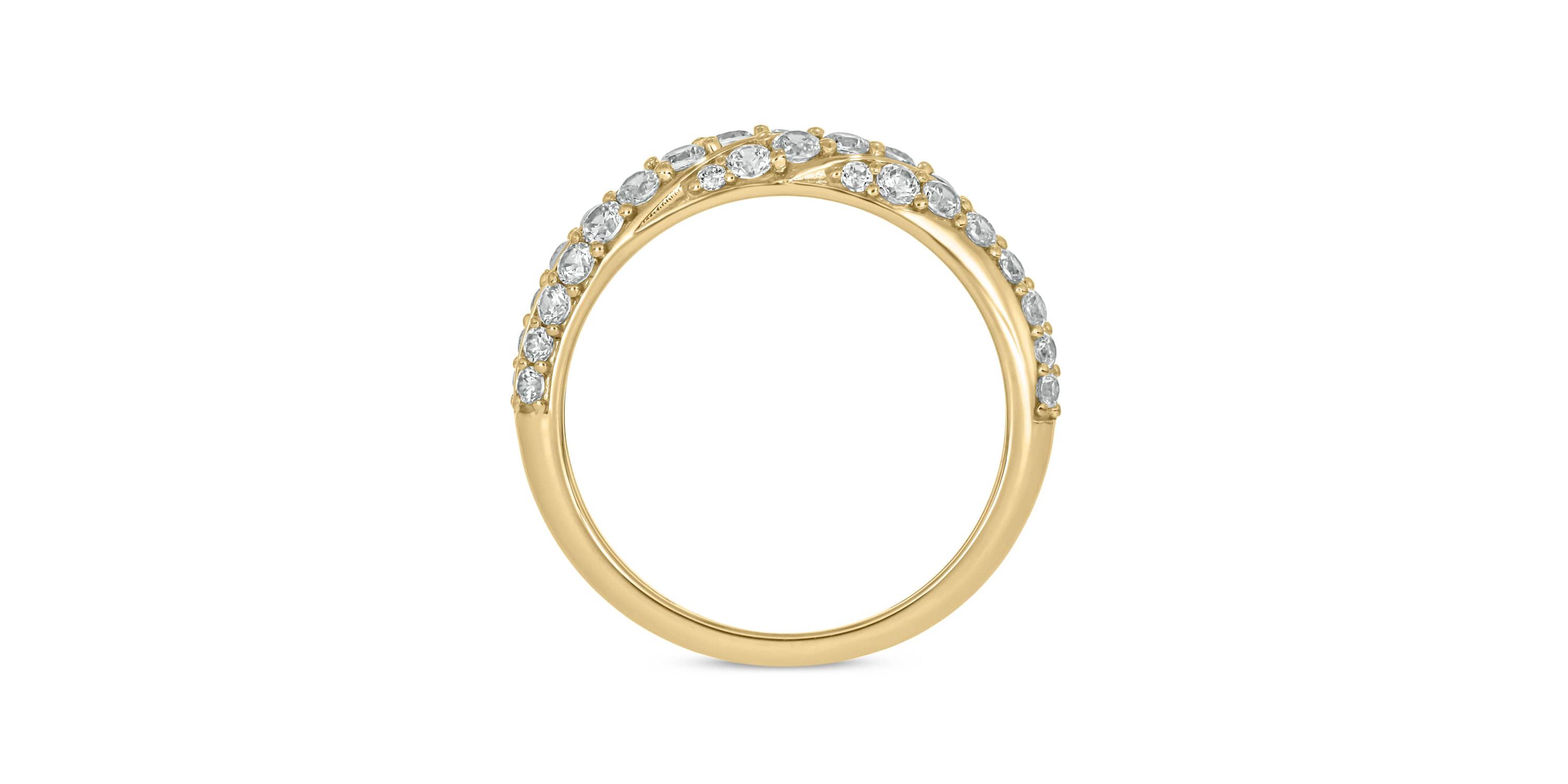 7/8 Carat, Diamonds Elegant Anniversary Ring in 14K White Gold