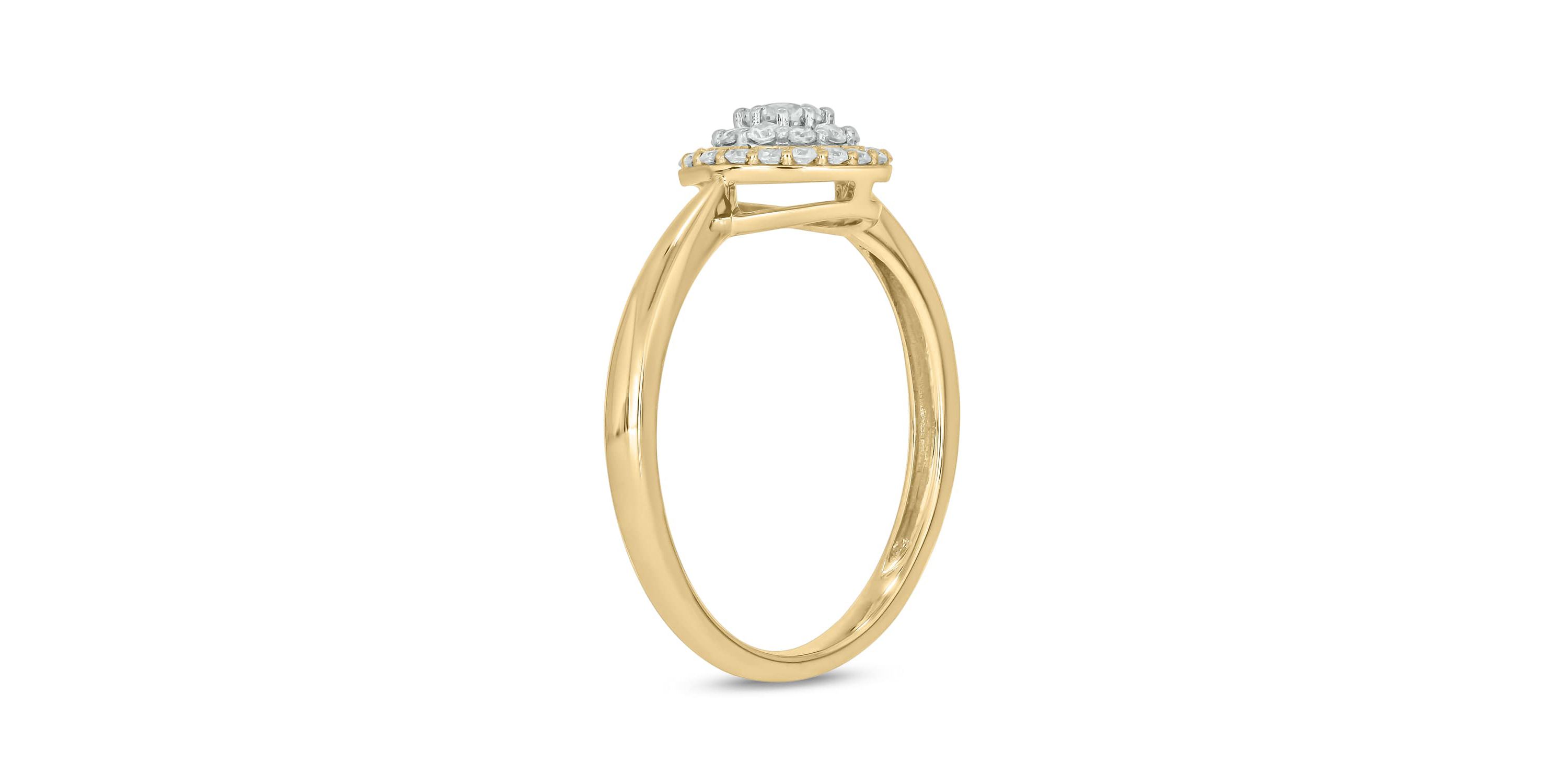 1/3 Carat, Diamonds Halo Ring, Solitaire Look,Timeless Brilliance Ring in 10K White Gold