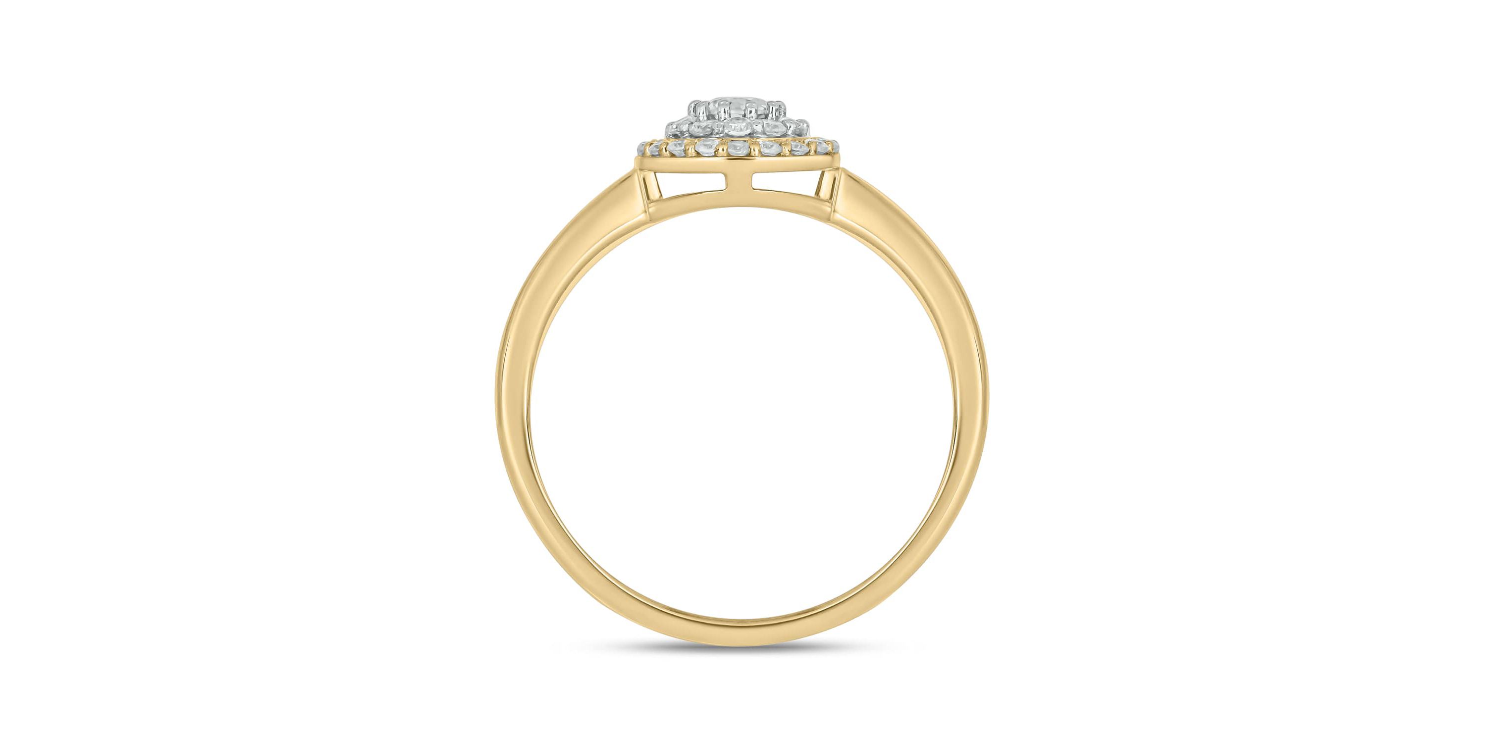 1/3 Carat, Diamonds Halo Ring, Solitaire Look,Timeless Brilliance Ring in 10K White Gold