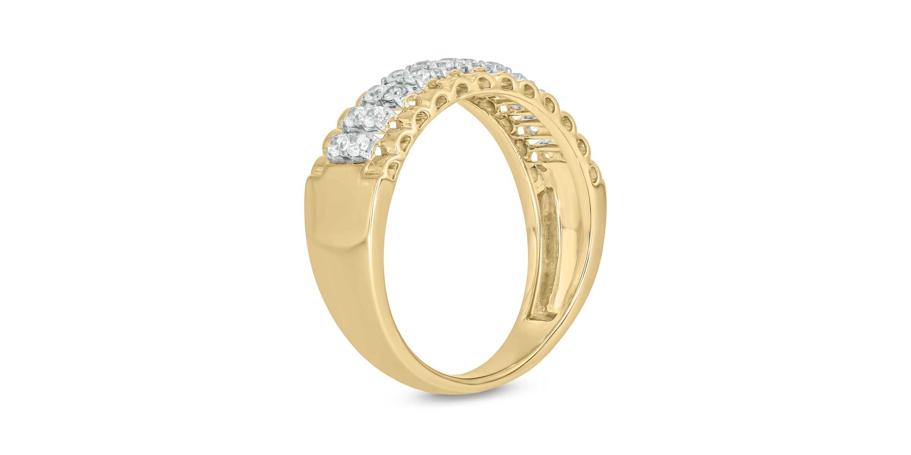 1/2 Carat, Diamonds Striking Mens Ring in 10K White Gold