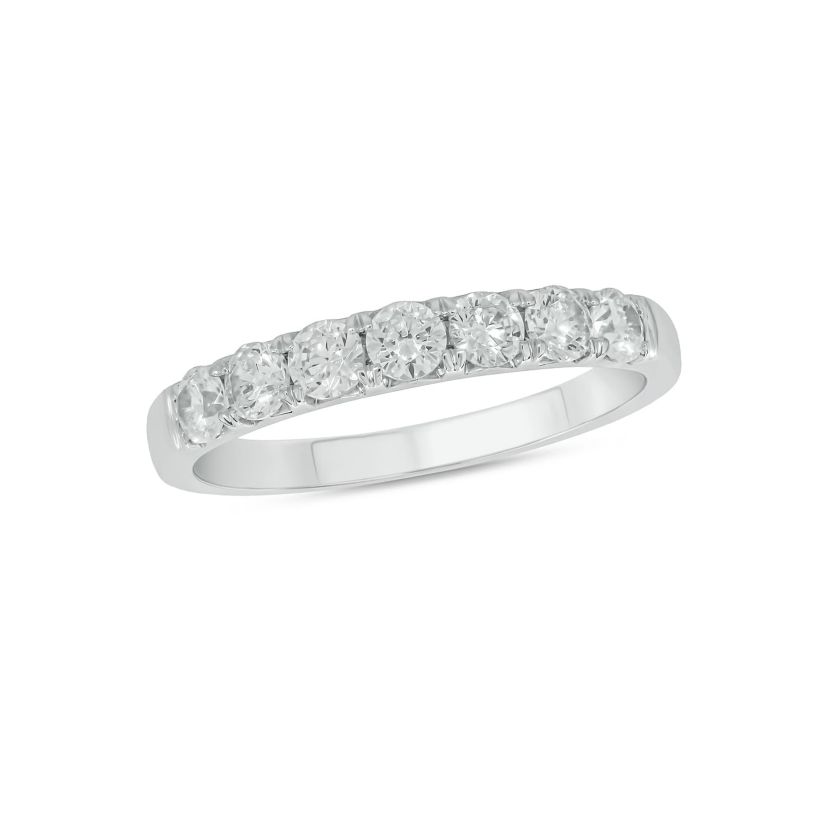 Lab Created 3/4 Carat Lab-Grown Diamond Elegant Anniversary Ring in Sterling Silver