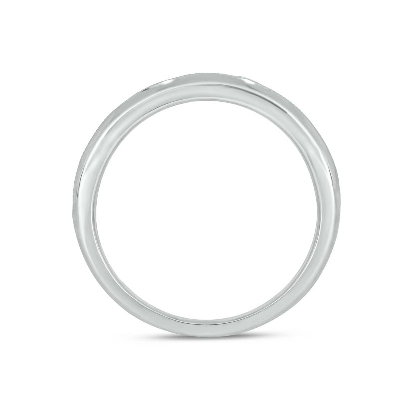 Lab Created 1 Carat Lab-Grown Diamond Channel Band  Anniversary Ring in Sterling Silver