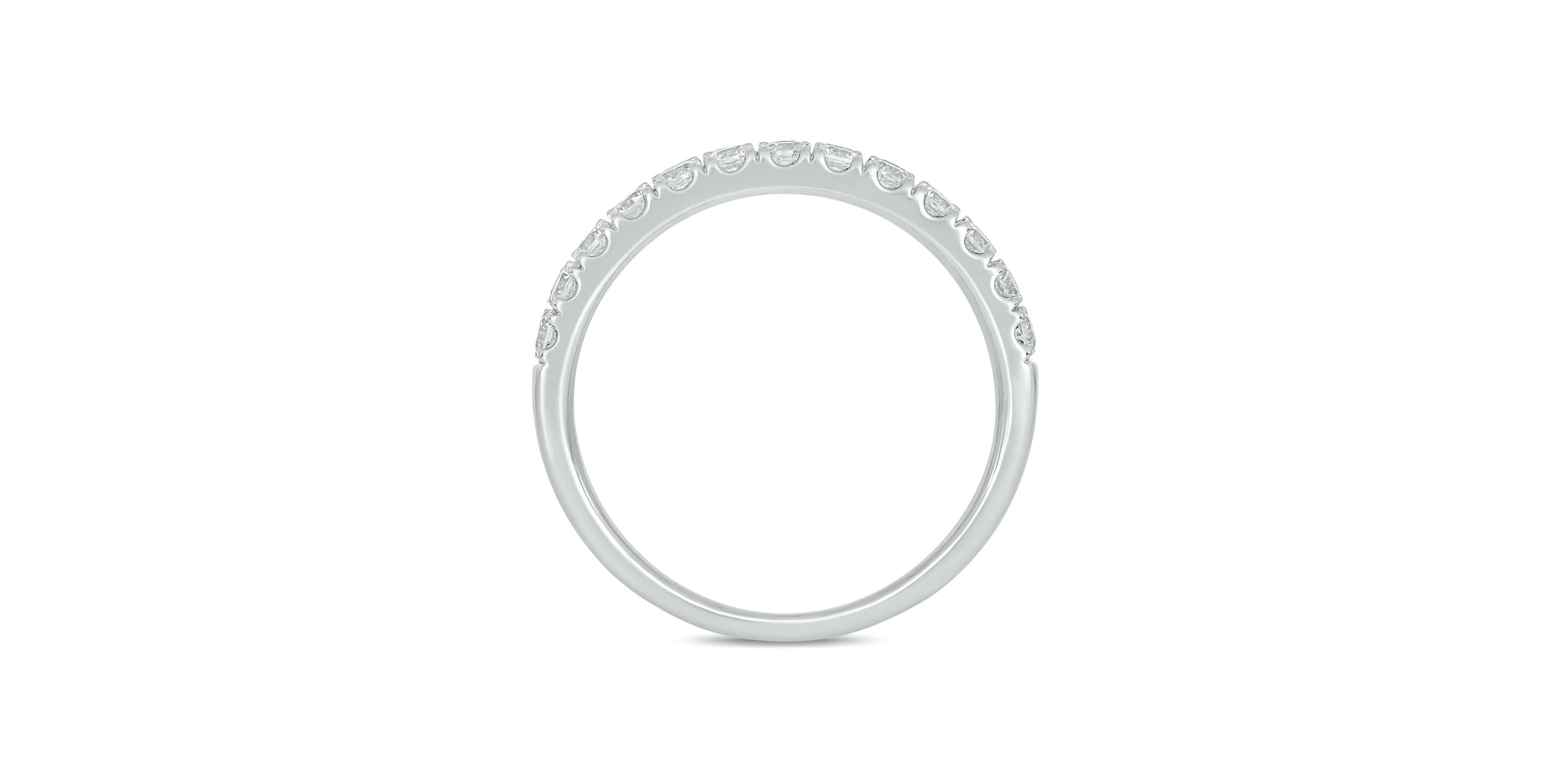 Lab Created 1 Carat Lab-Grown Dazzling Two-Row Diamond Anniversary Ring in Sterling Silver