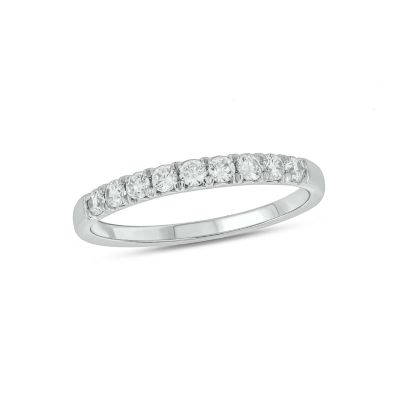 Belk & Co Lab Created 1 /3 Carat Lab-Grown Diamond Anniversary Ring in Sterling Silver, White, 9.5
