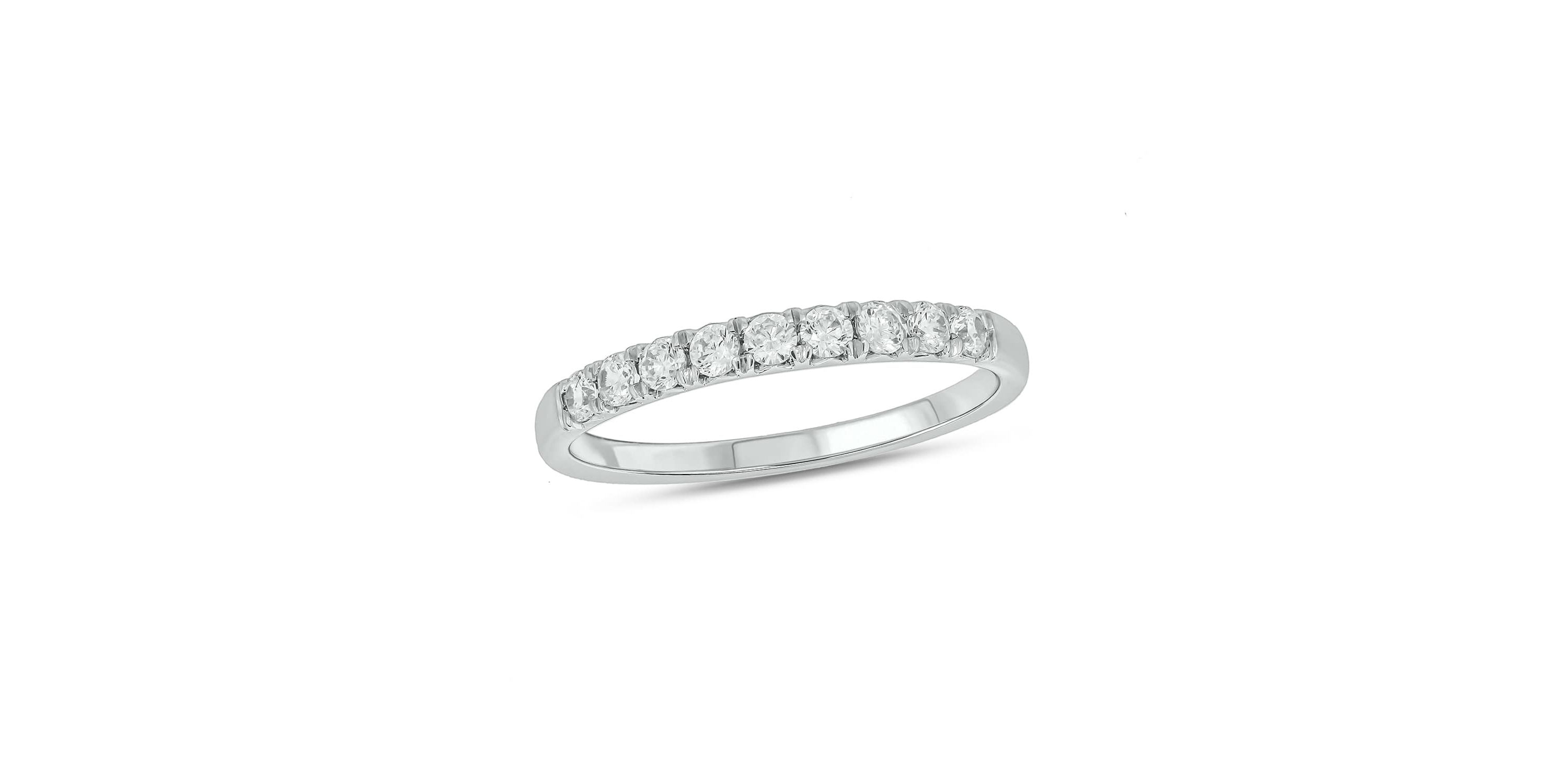 Lab Created 1 /3 Carat Lab-Grown Diamond Anniversary Ring in Sterling Silver